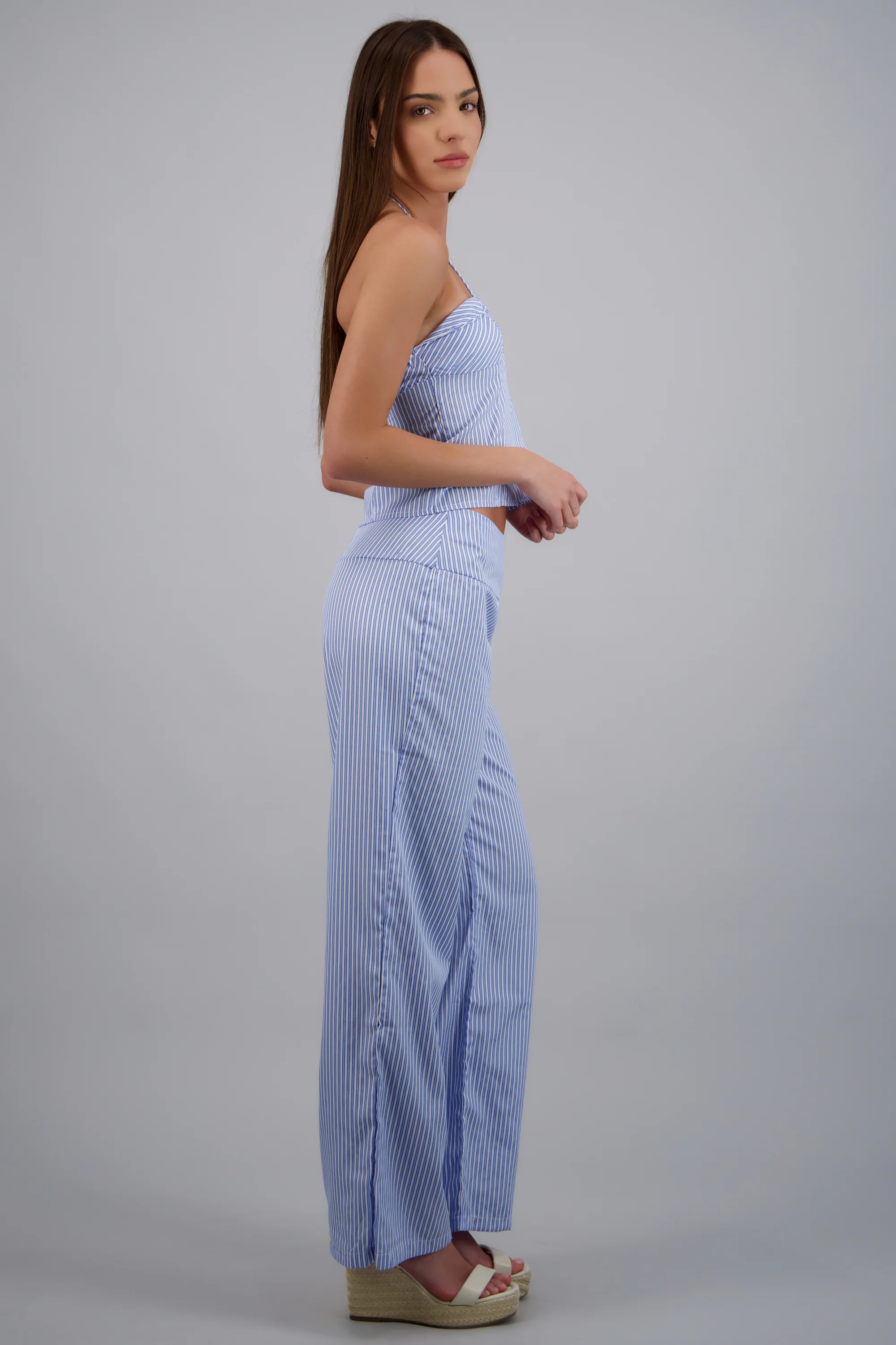 Pantalón wide leg a rayas - Image 2
