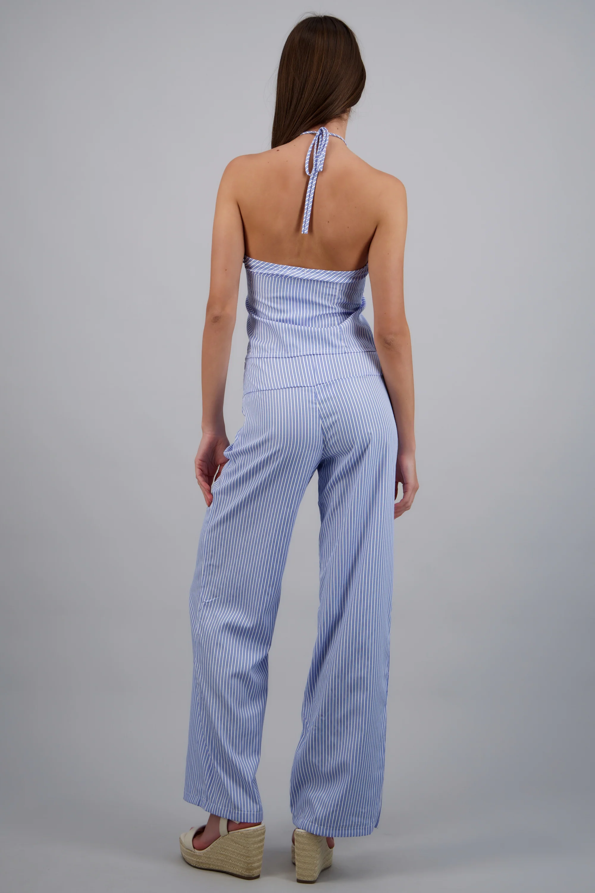 Pantalón wide leg a rayas - Image 4