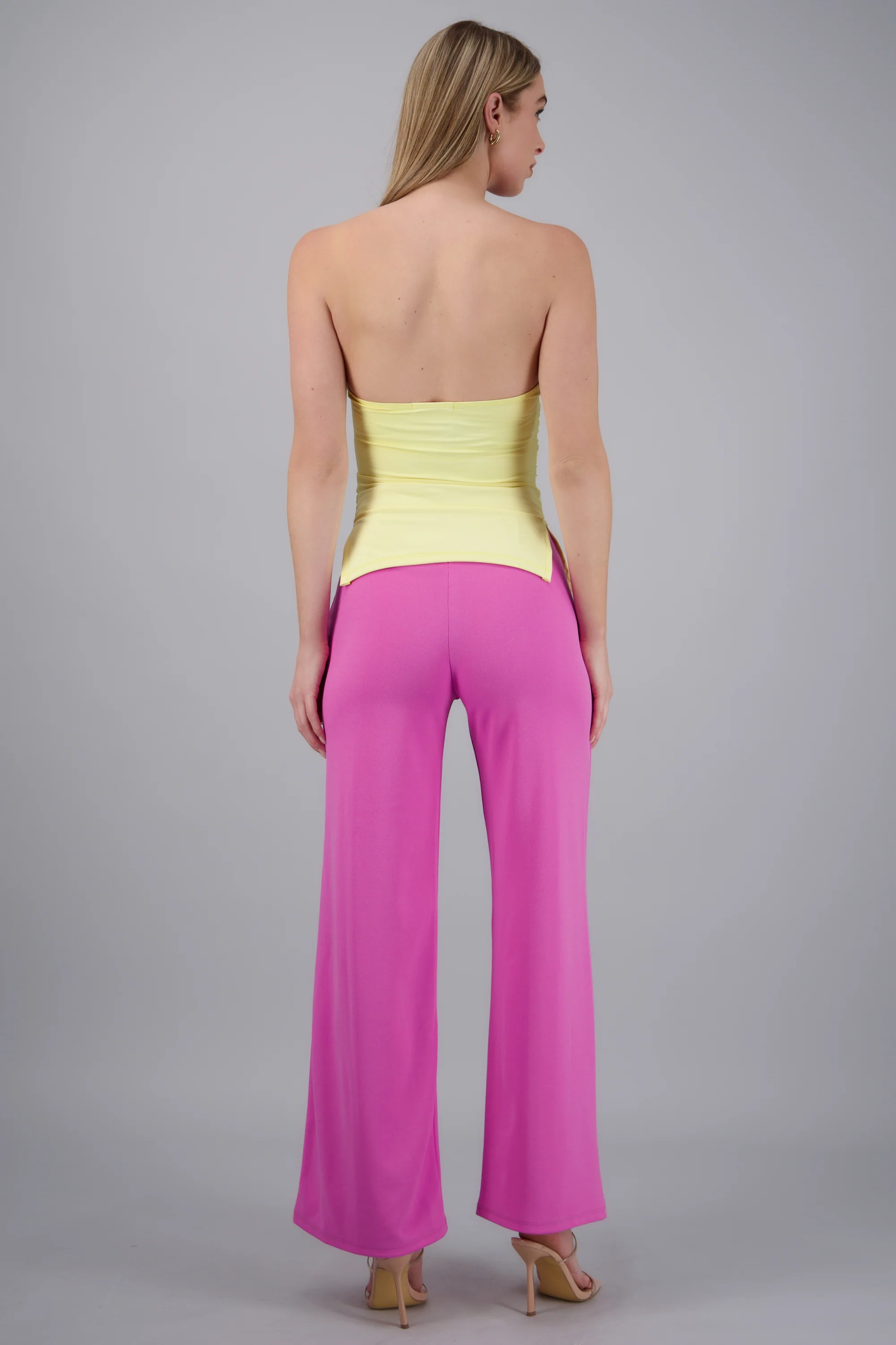 Pantalón Wide Leg Cintura Alta Costuras - Image 4