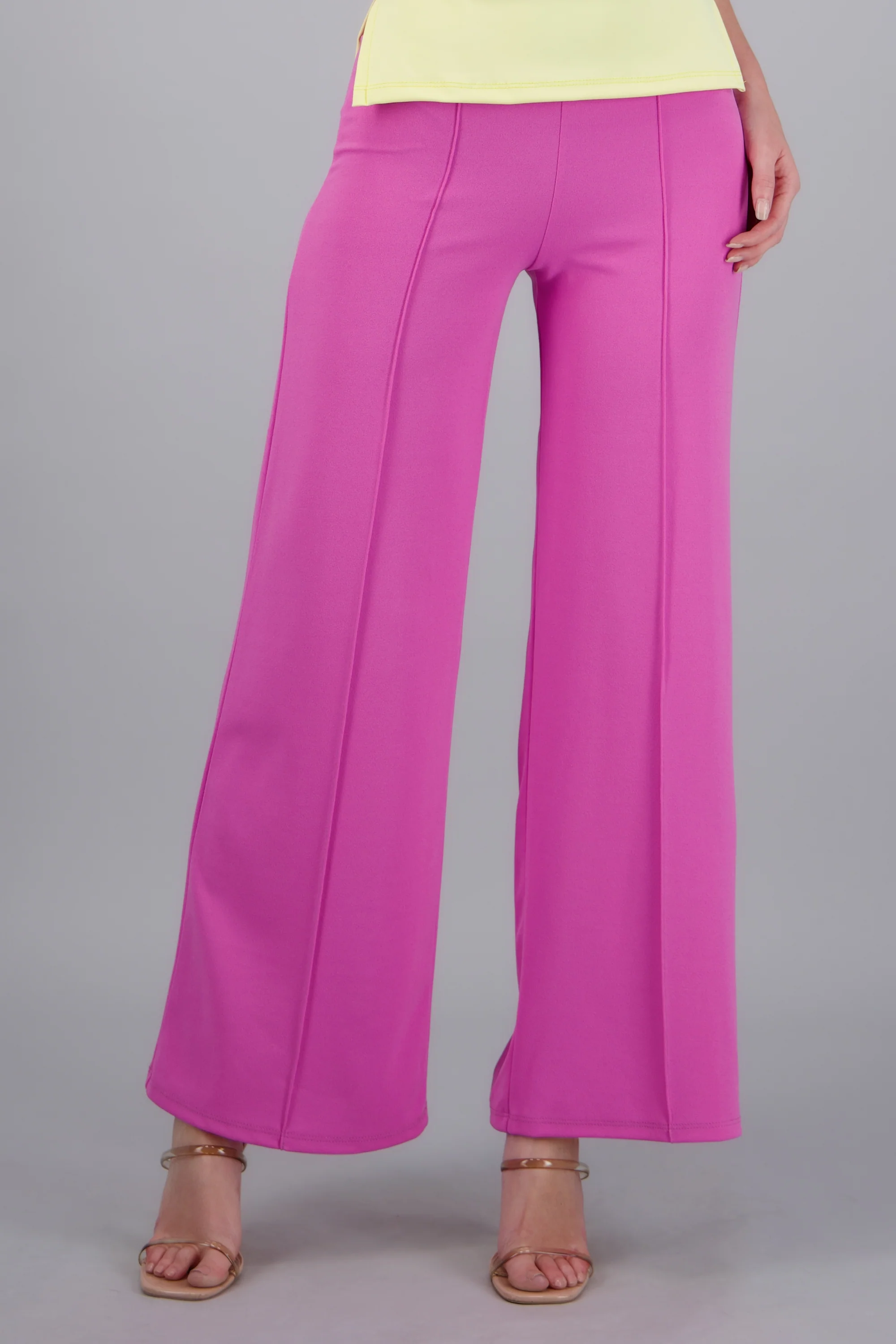 Pantalón Wide Leg Cintura Alta Costuras - Image 5