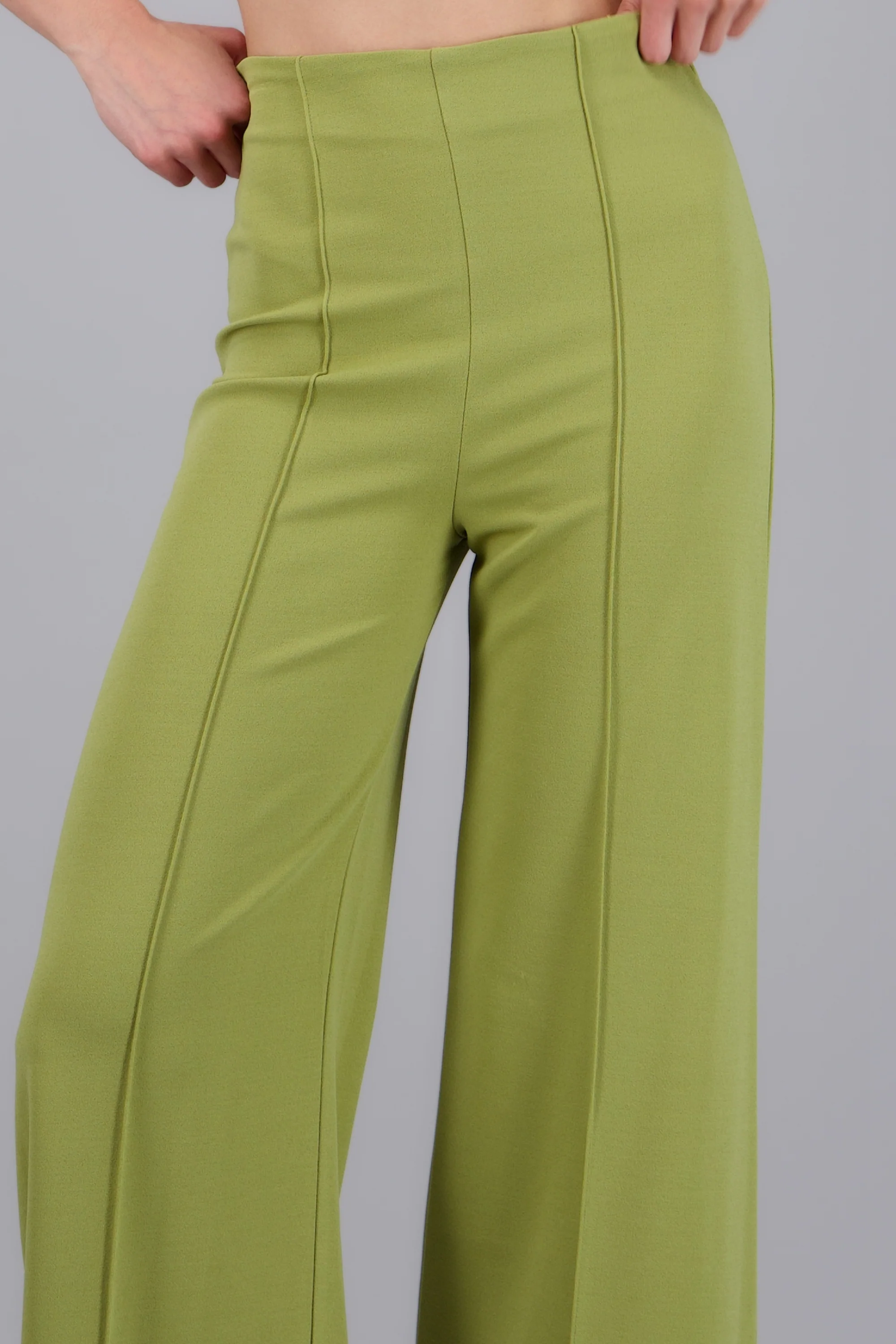 Pantalón Wide Leg Cintura Alta Costuras - Image 6