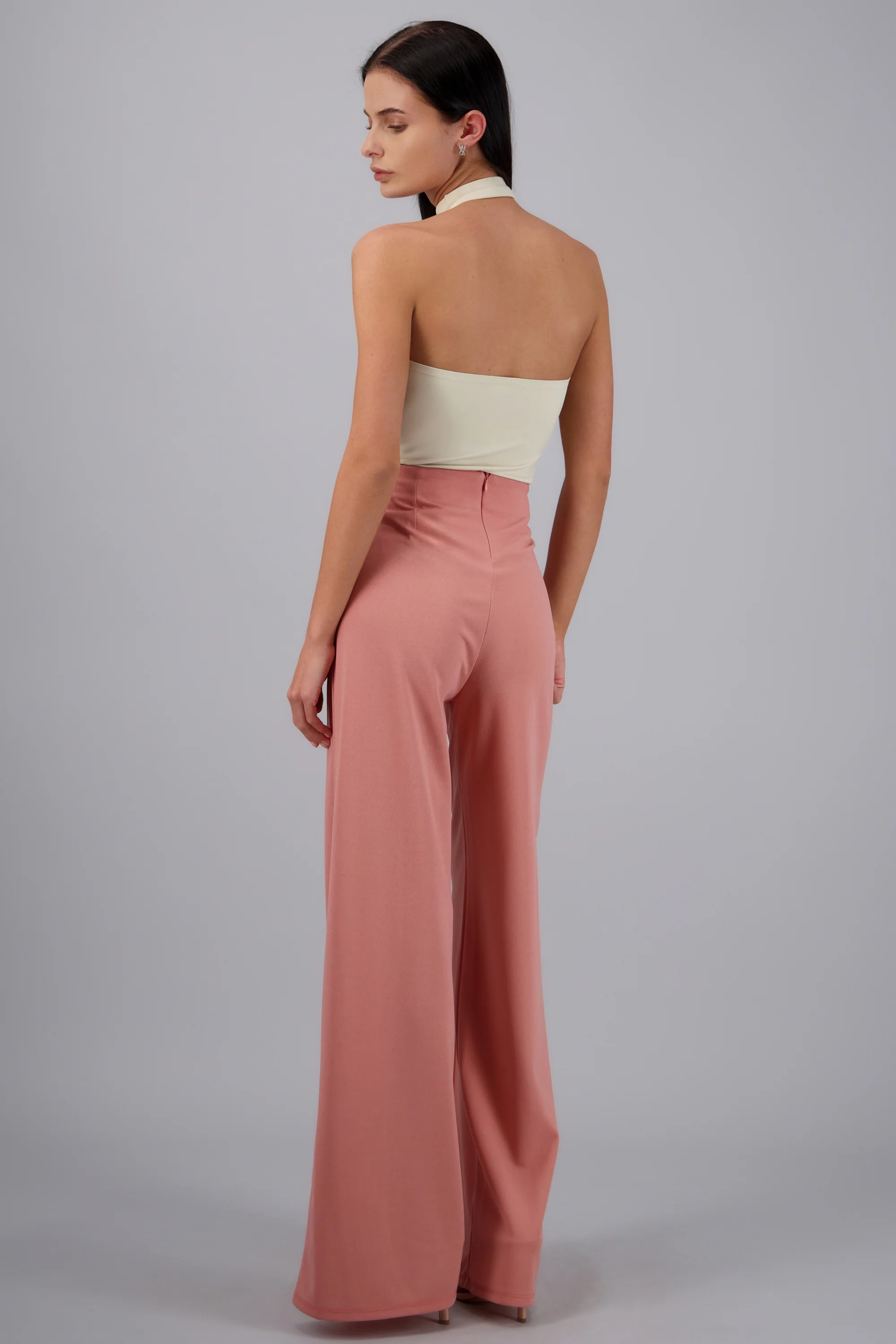 Pantalón Wide Leg Cintura Alta Costuras - Image 4