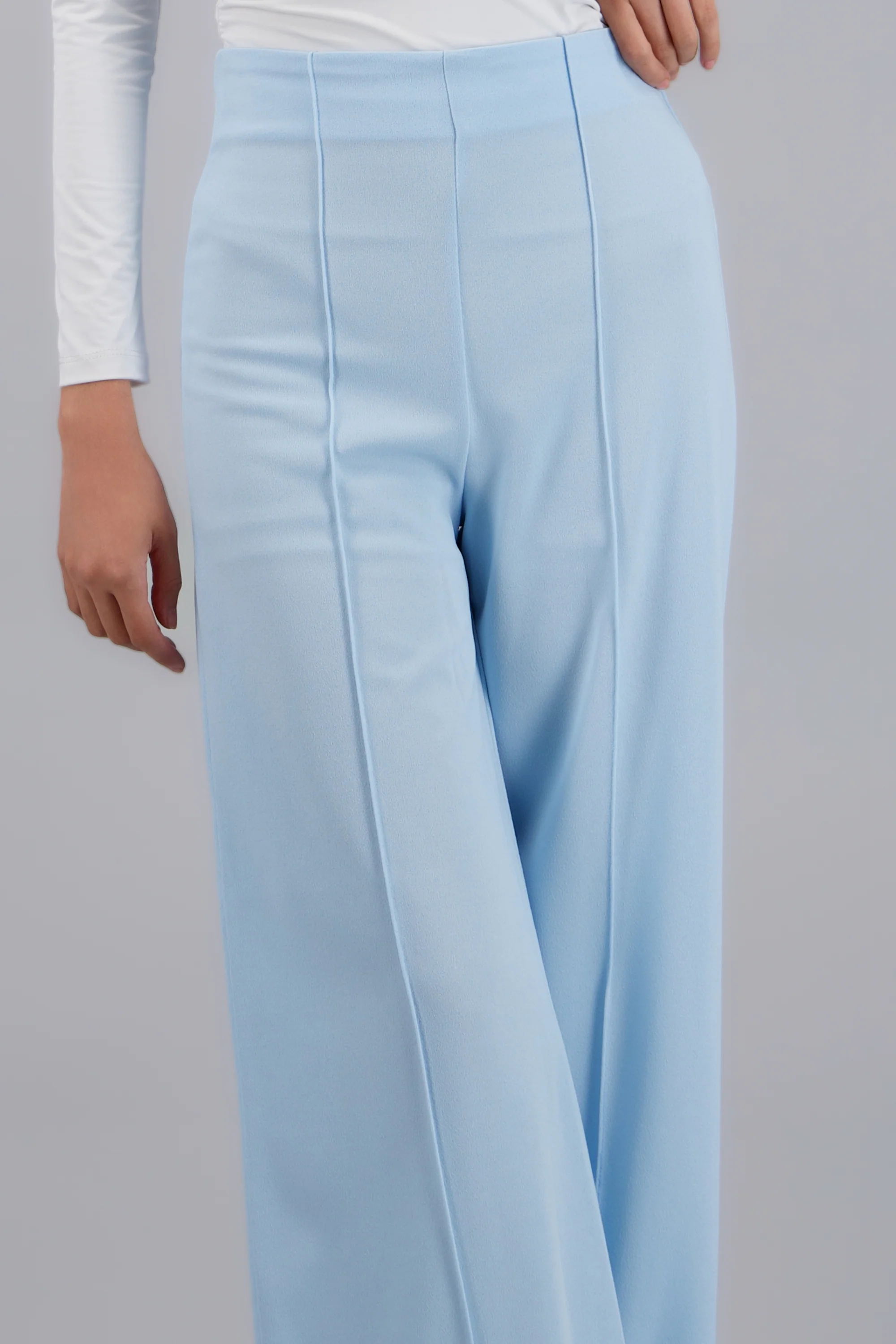 Pantalón Wide Leg Cintura Alta Costuras - Image 5
