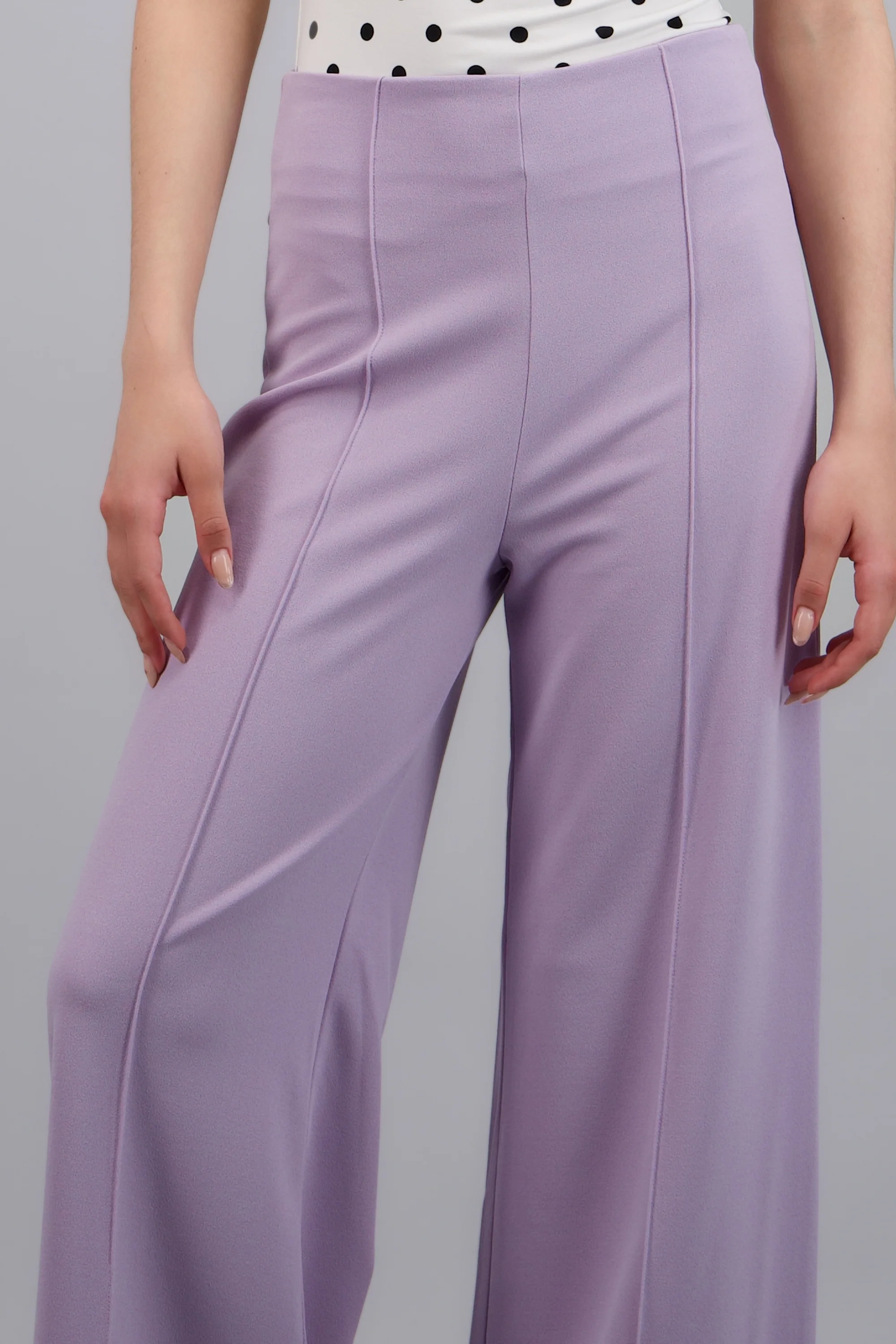 Pantalón Wide Leg Cintura Alta Costuras - Image 5