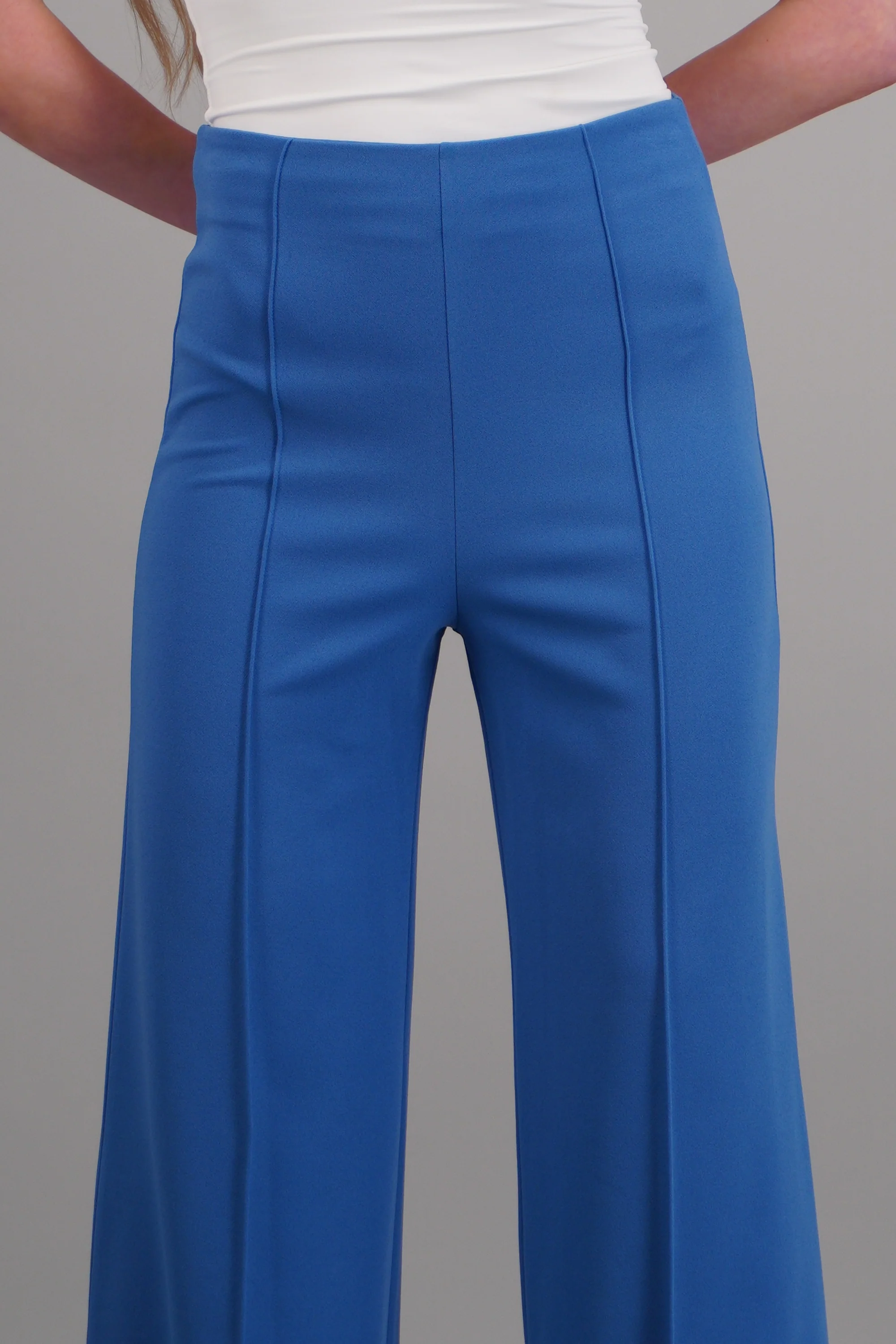 Pantalón Wide Leg Cintura Alta Costuras - Image 5