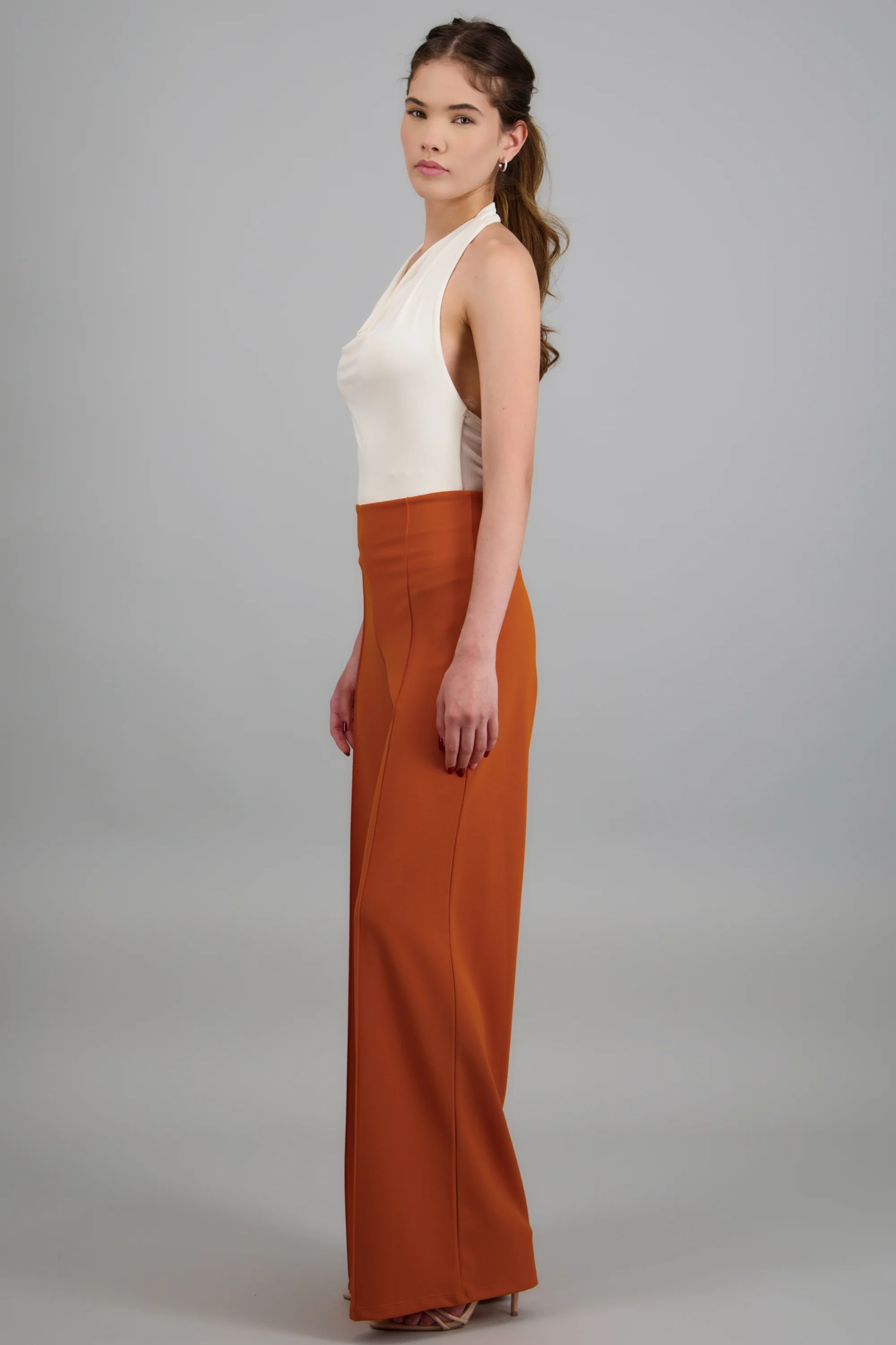 Pantalón Wide Leg Cintura Alta Costuras - Image 2
