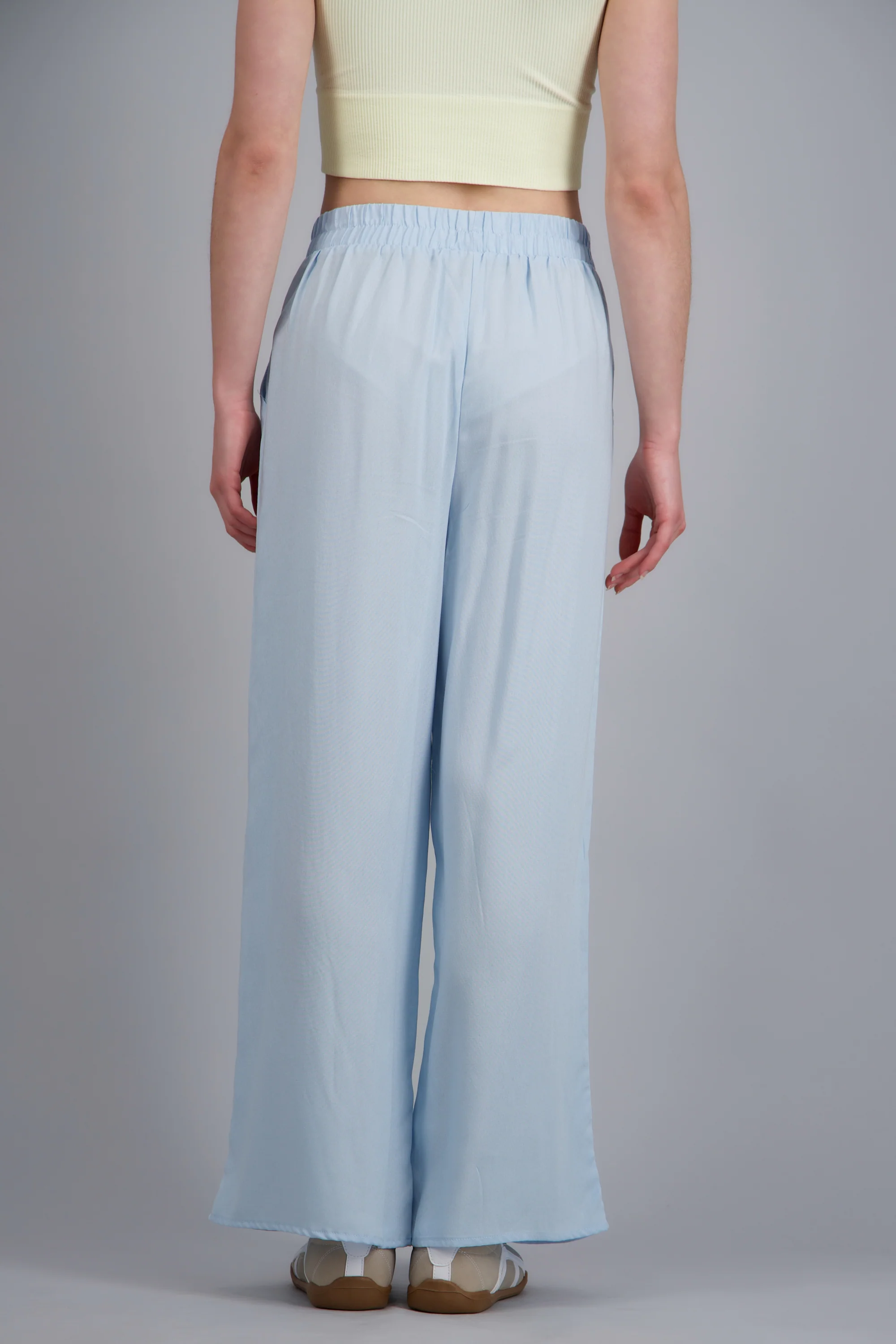 Pantalón Wide Leg Cintura Alta Fruncida - Image 4