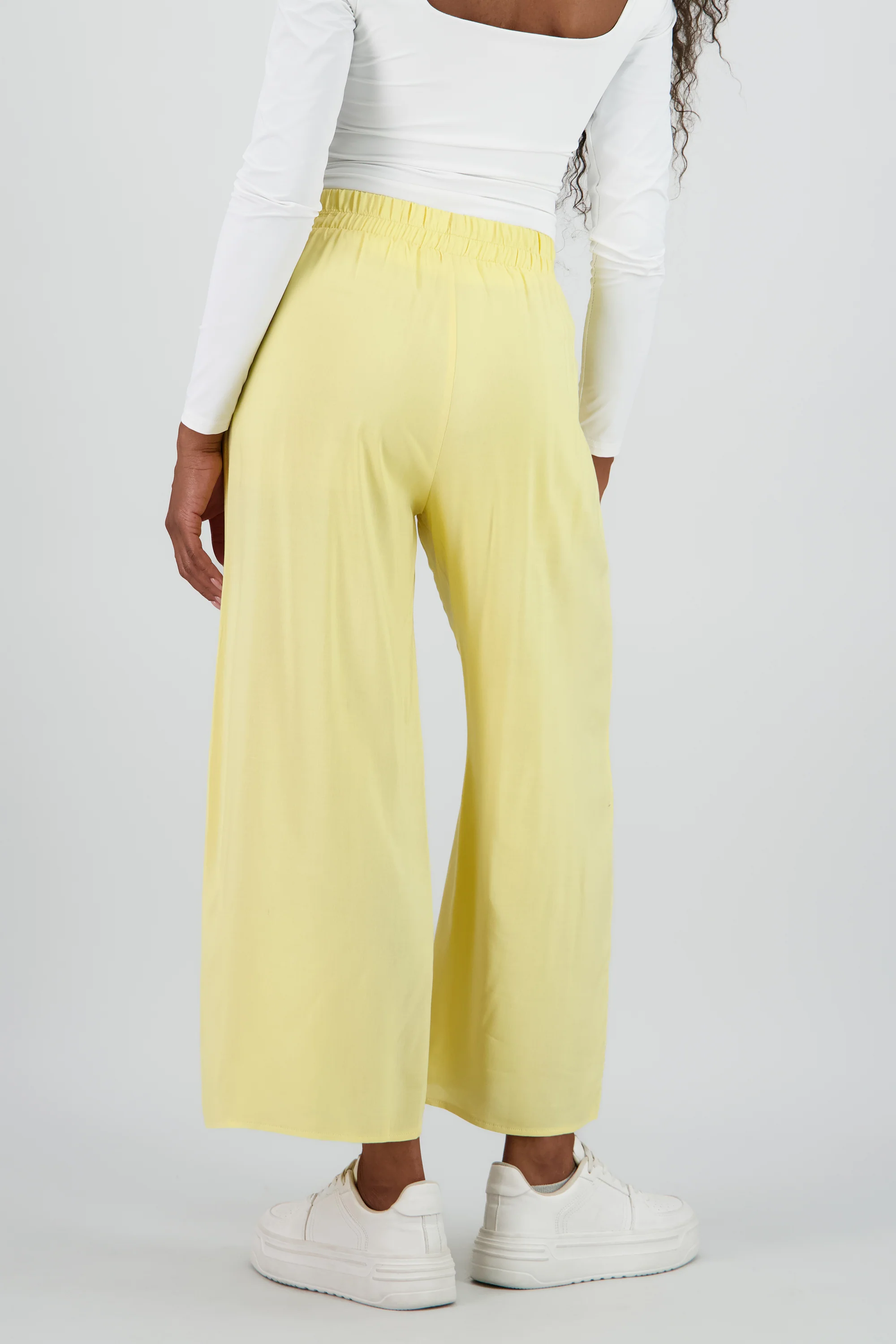 Pantalón Wide Leg Cintura Alta Fruncida - Image 4