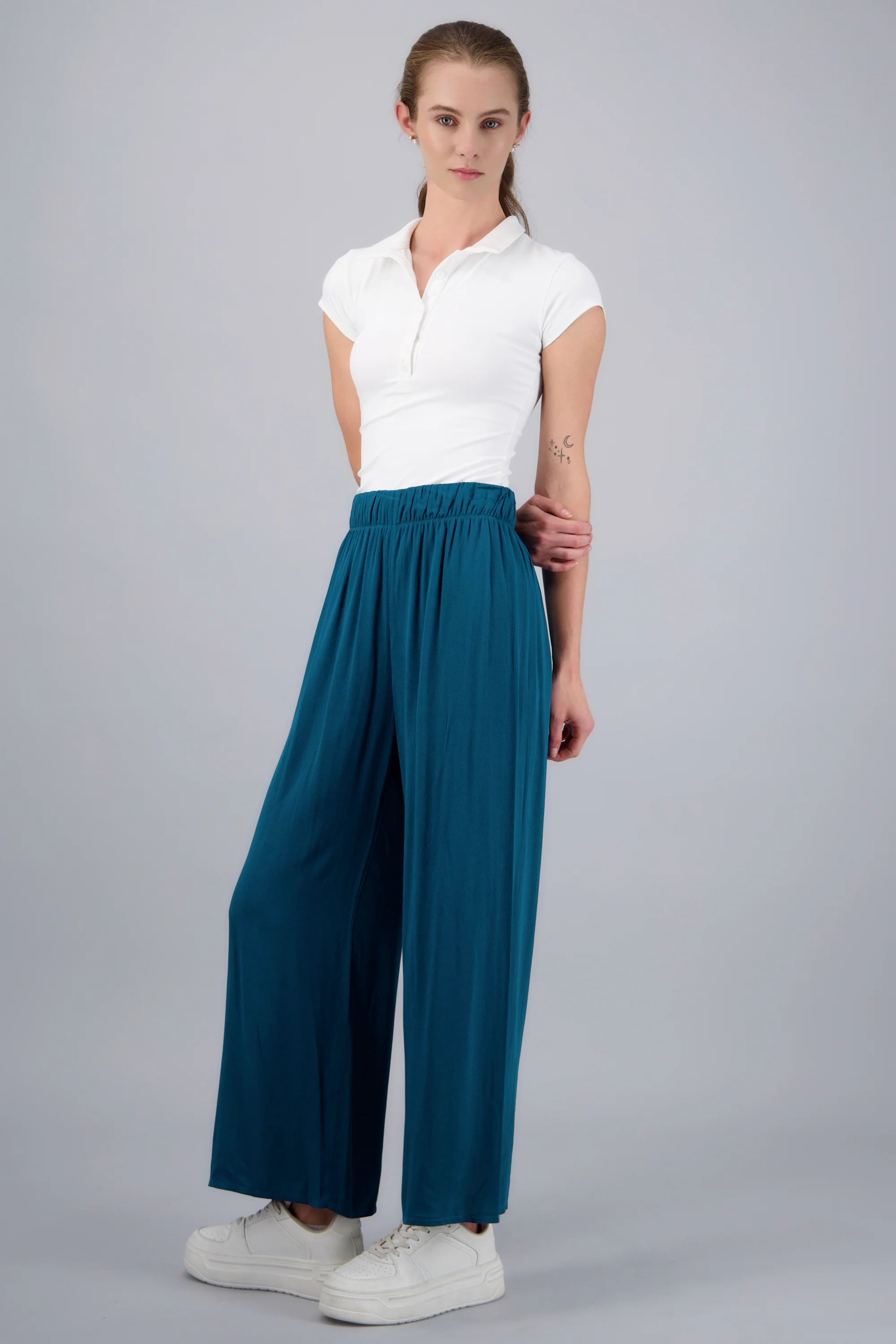 Pantalón Wide Leg Cintura Elástico - Image 2