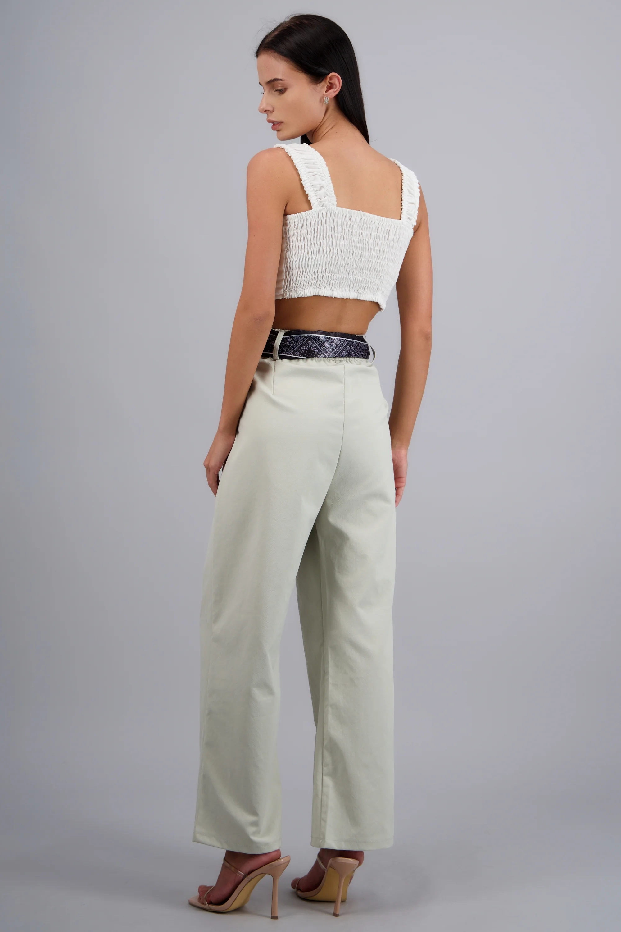 Pantalón wide leg con paliacate - Image 4