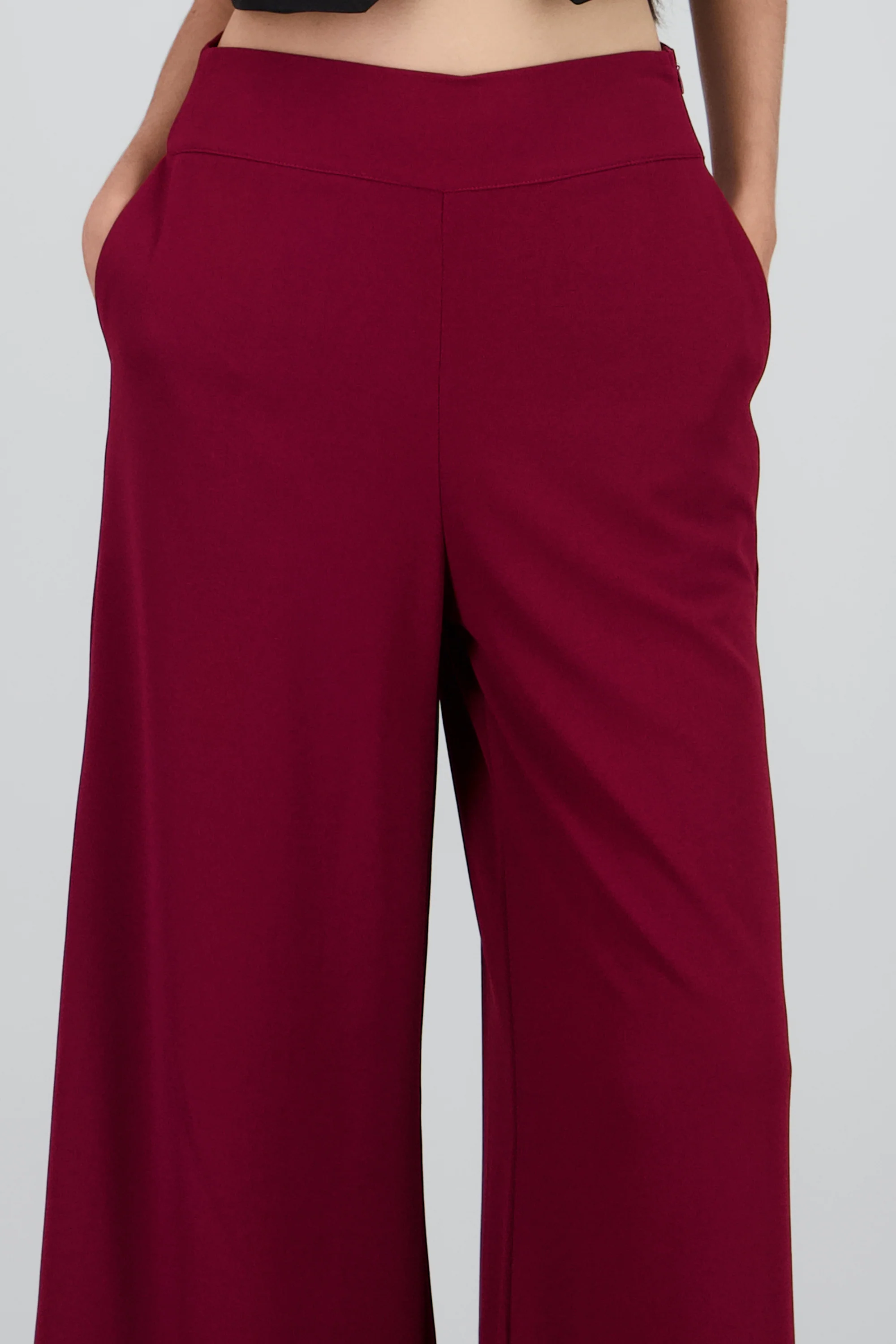 Pantalon wide leg crepe - Image 5