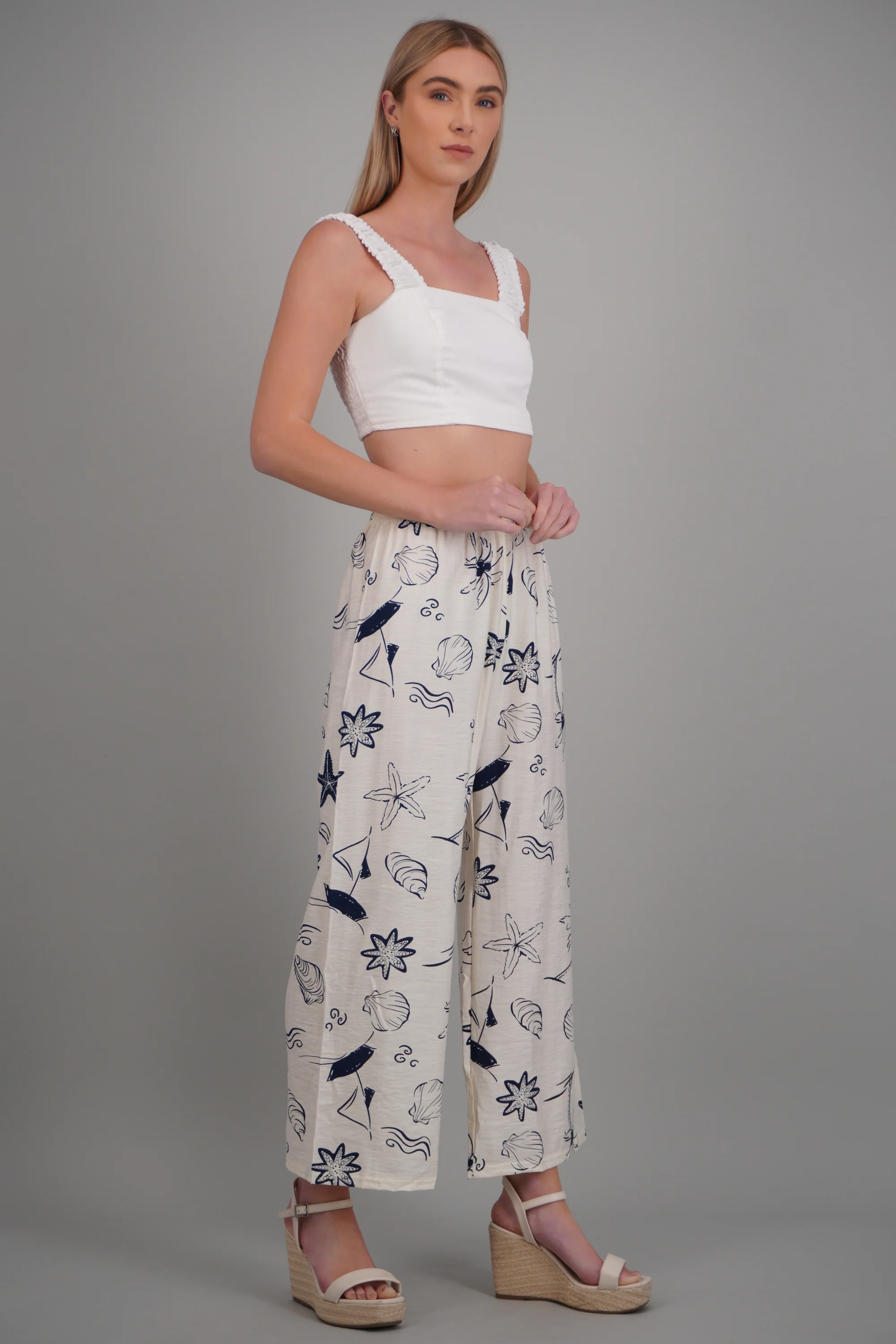 Pantalón wide leg de estampados marítimos - Image 2