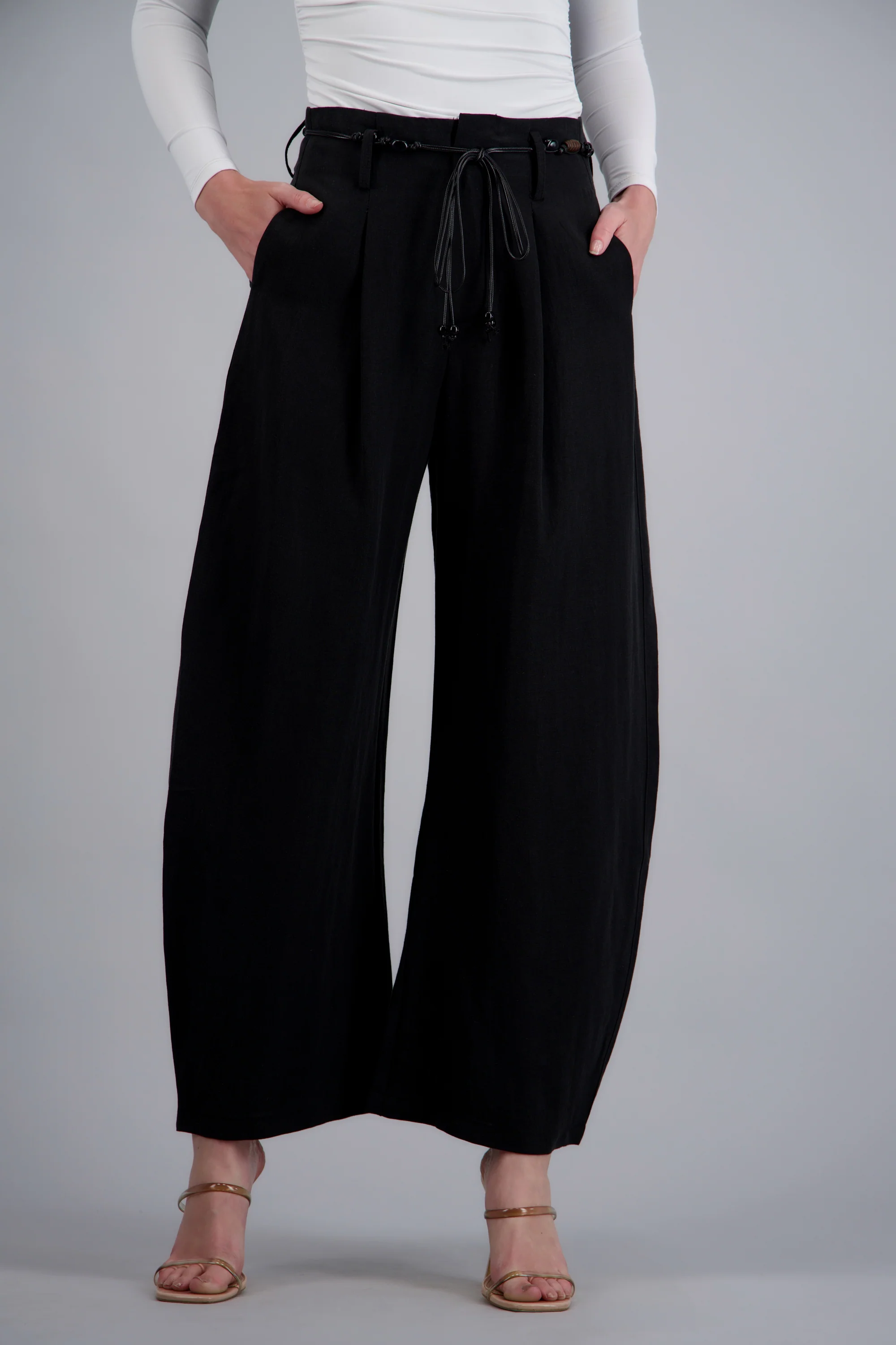 Pantalon wide leg detalle cinturon - Image 2