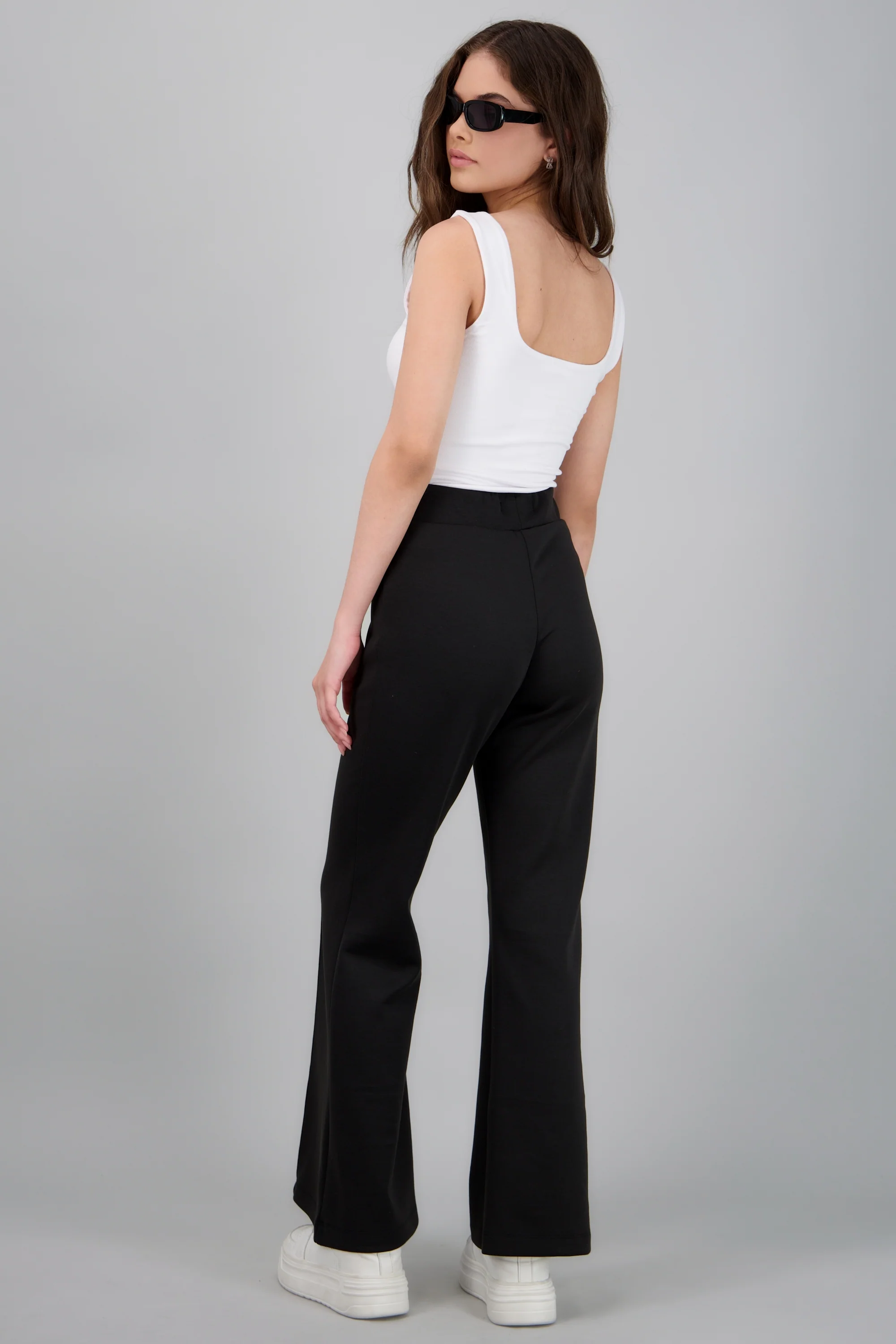 Pantalon wide leg detalle costura fluido - Image 4