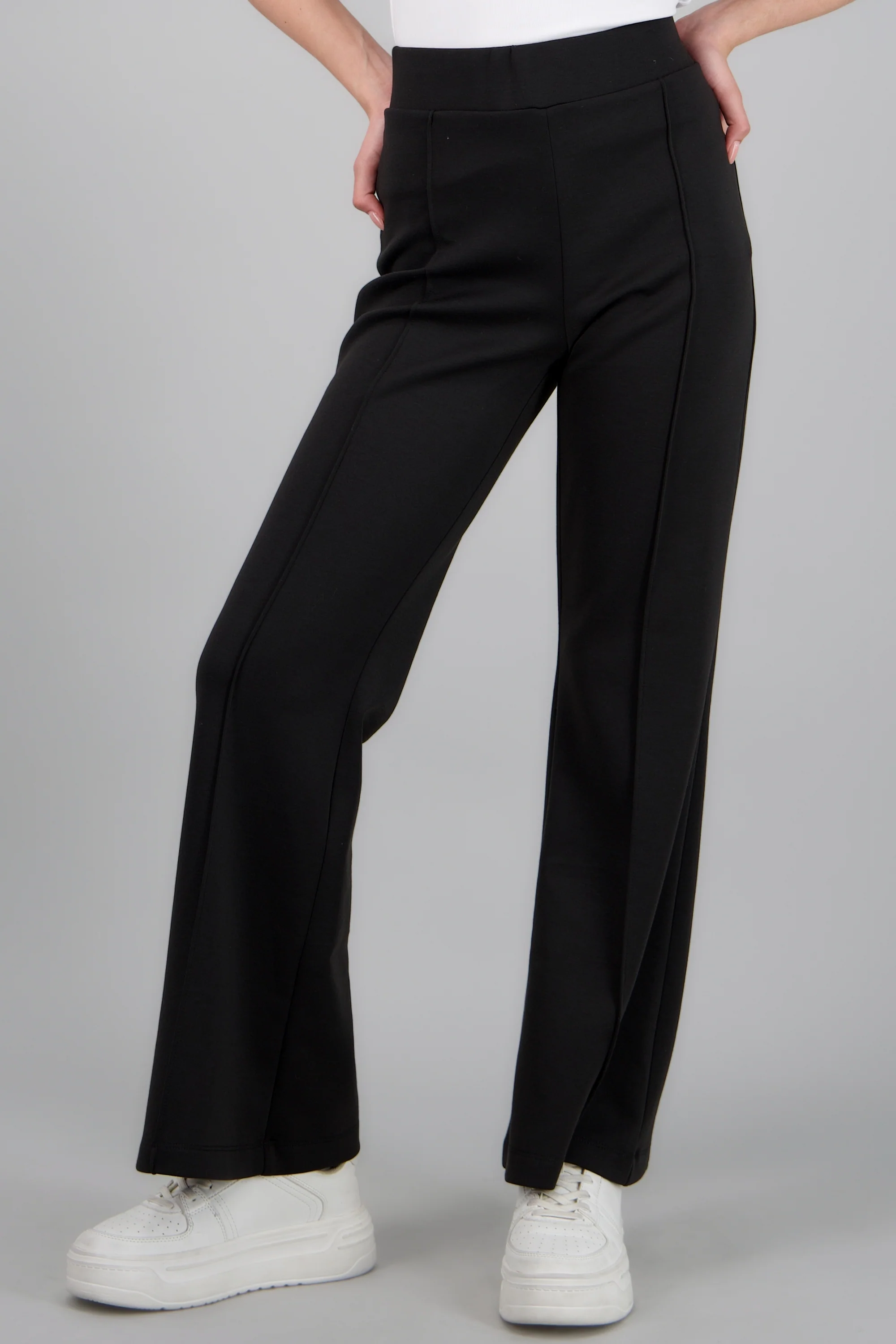 Pantalon wide leg detalle costura fluido - Image 5