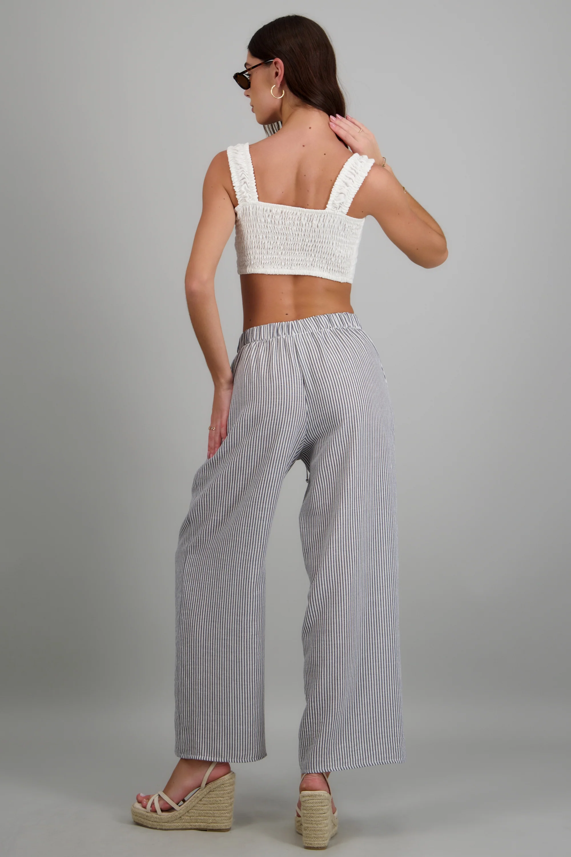 Pantalon wide leg detalle pretina elastica - Image 4
