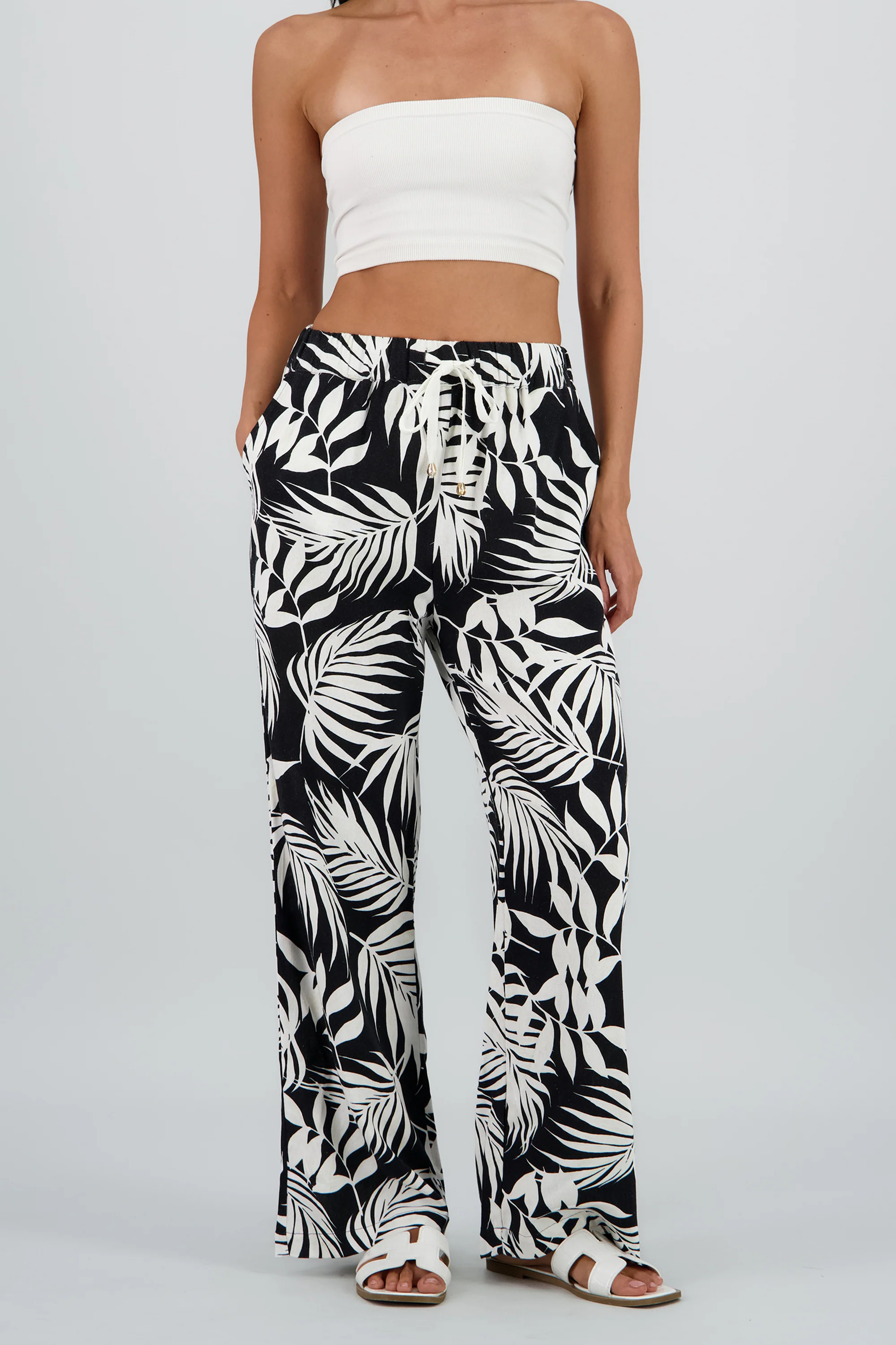 Pantalón wide leg estampado palmeras - Image 2