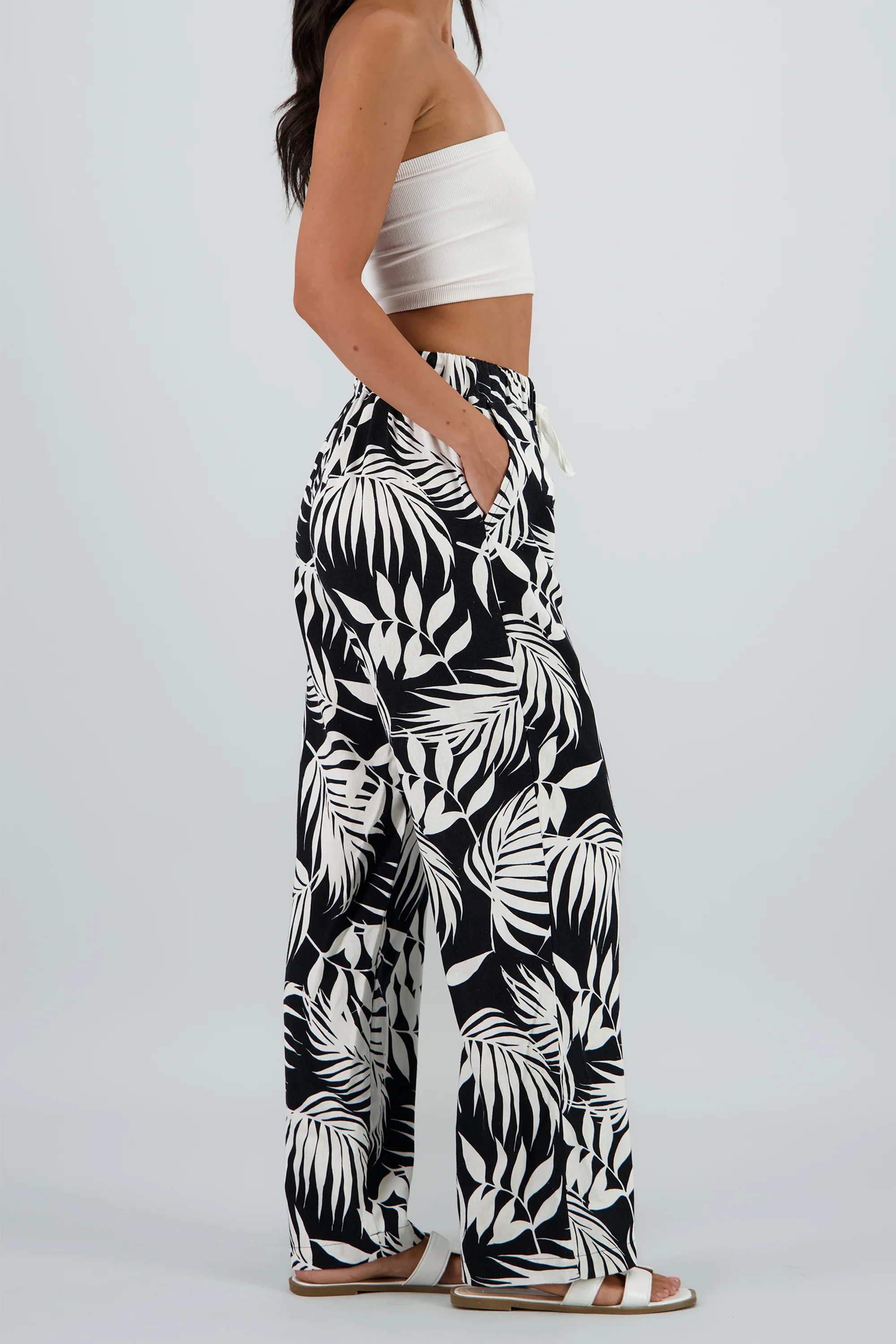 Pantalón wide leg estampado palmeras - Image 3