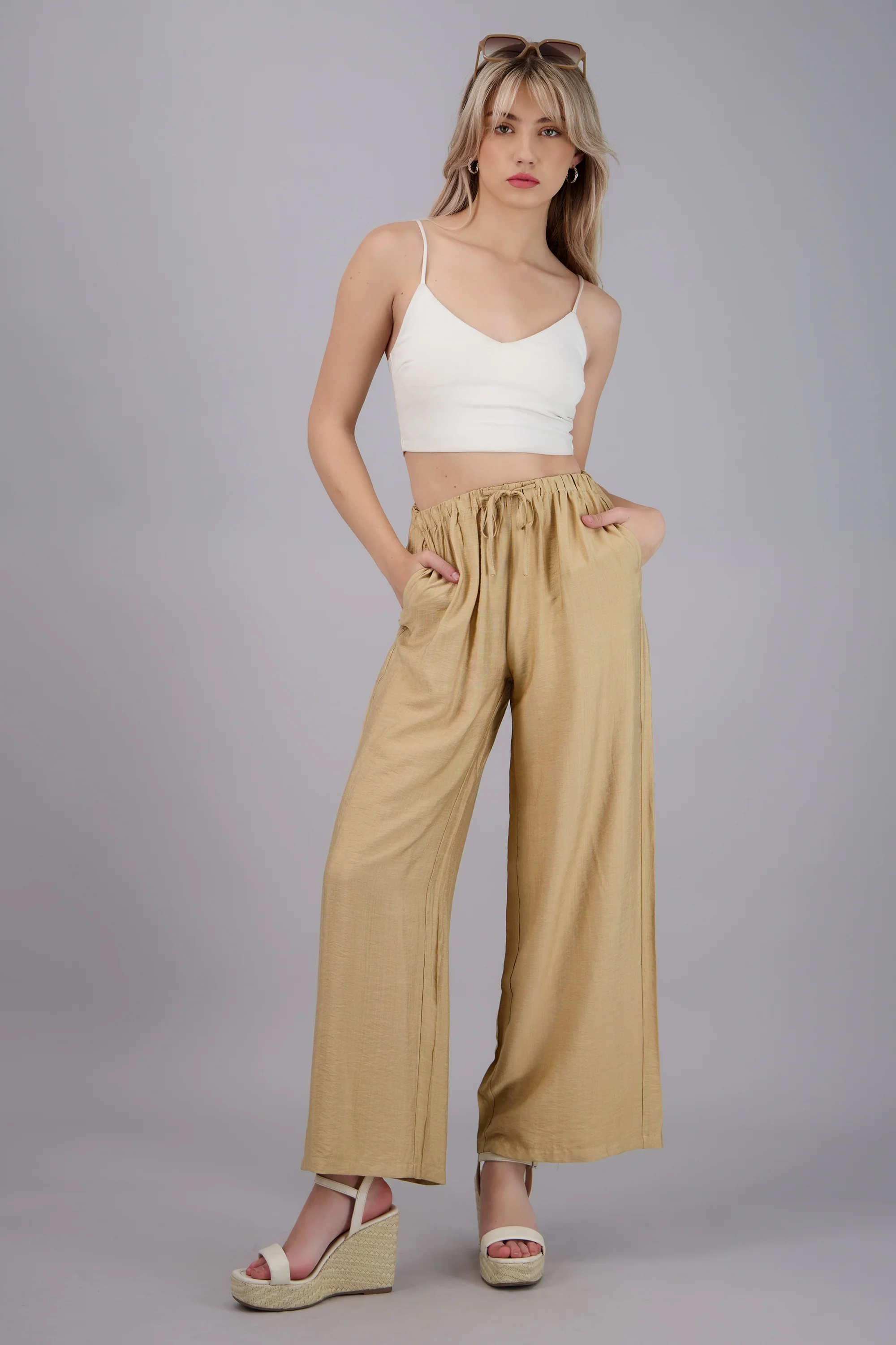 Pantalón wide leg ligero
