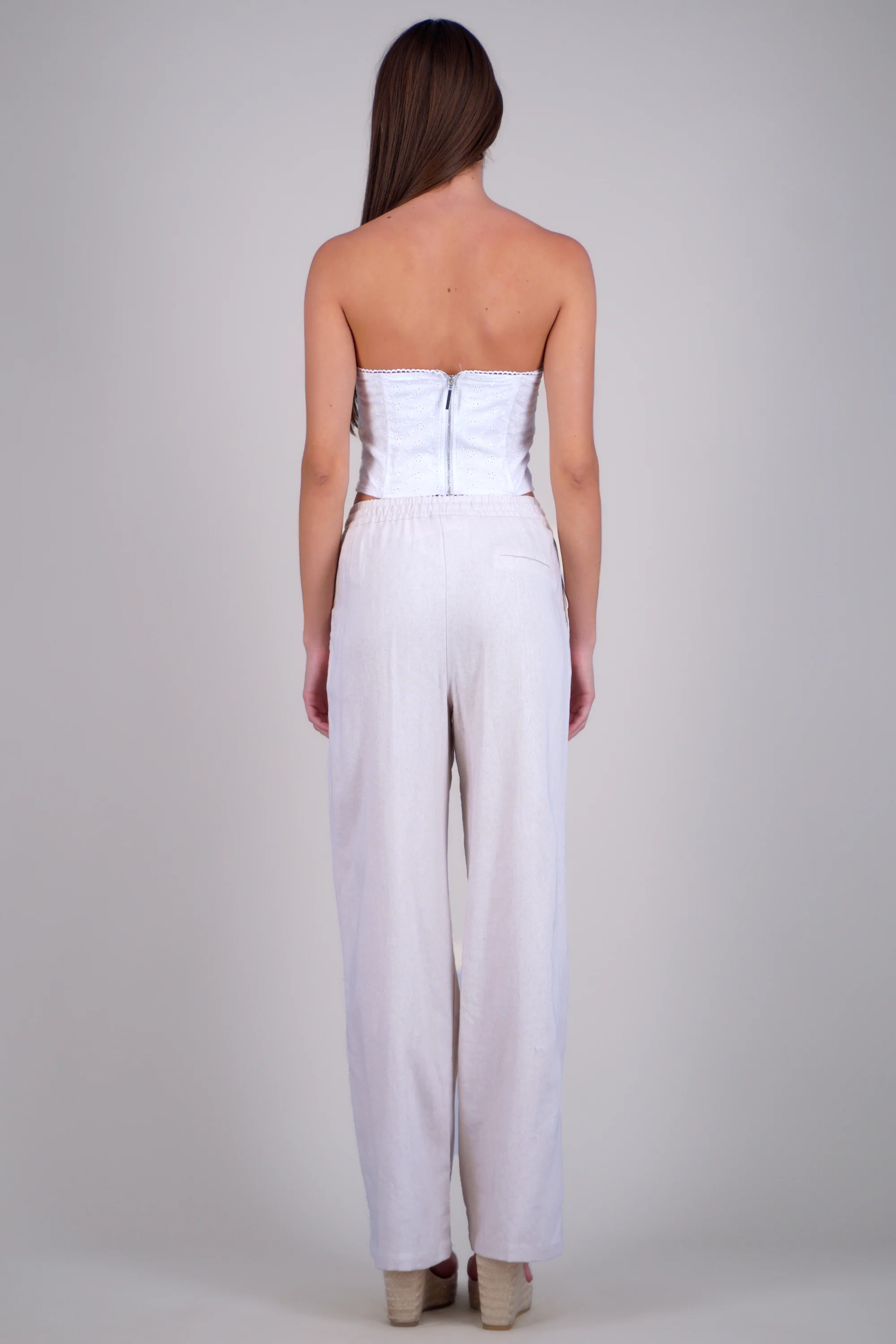 Pantalon wide leg lino - Image 4
