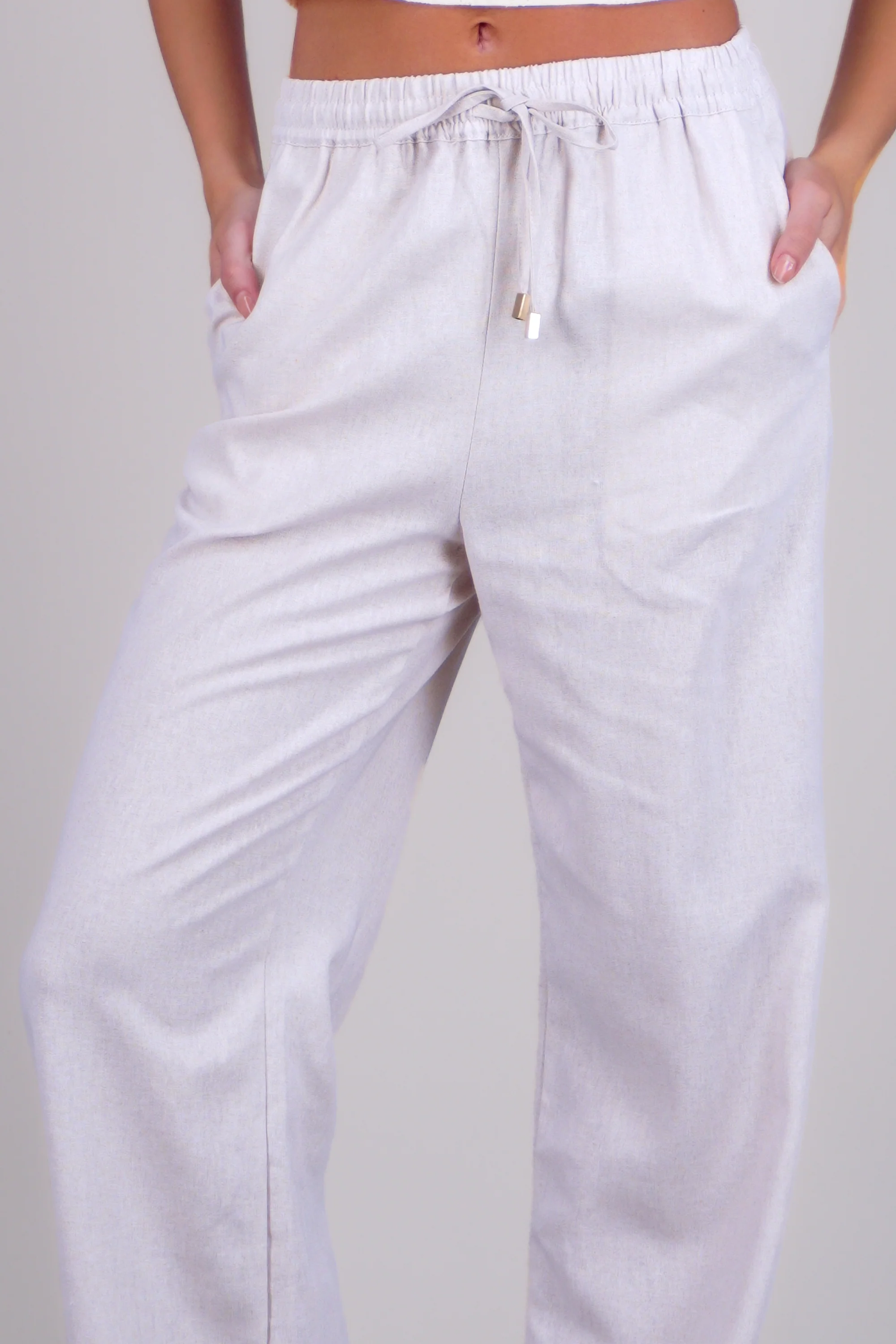 Pantalon wide leg lino - Image 5