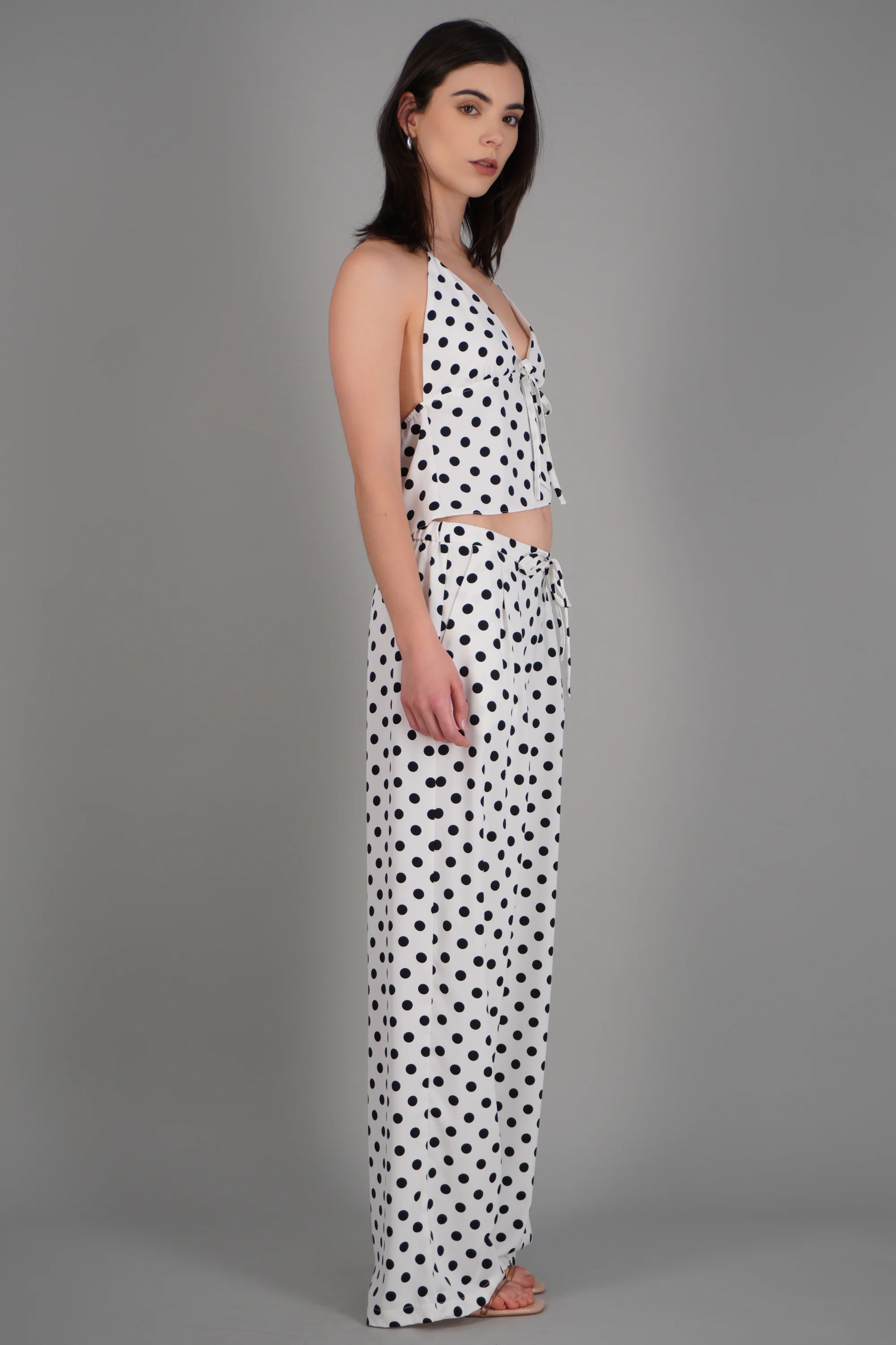 Pantalon wide leg polka dots - Image 2