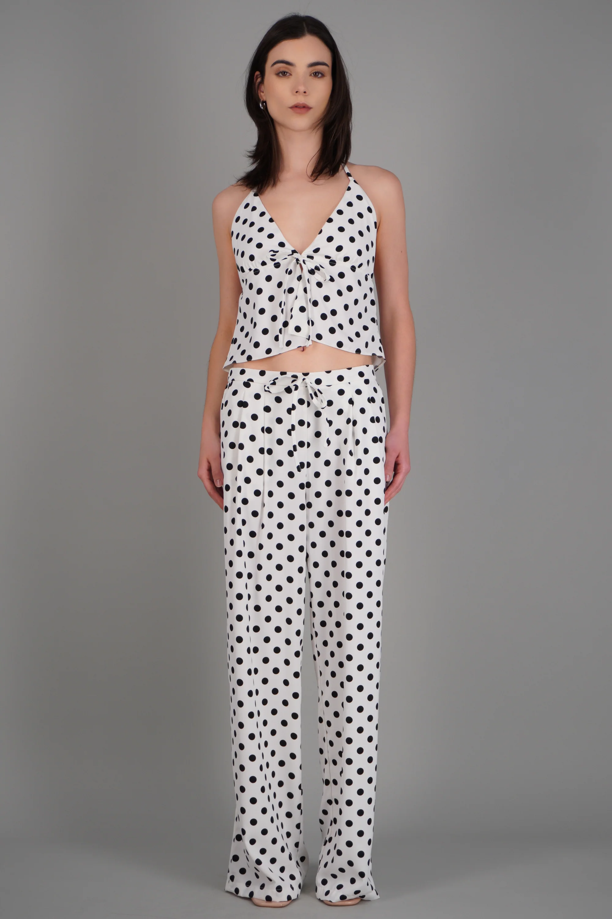 Pantalon wide leg polka dots - Image 3