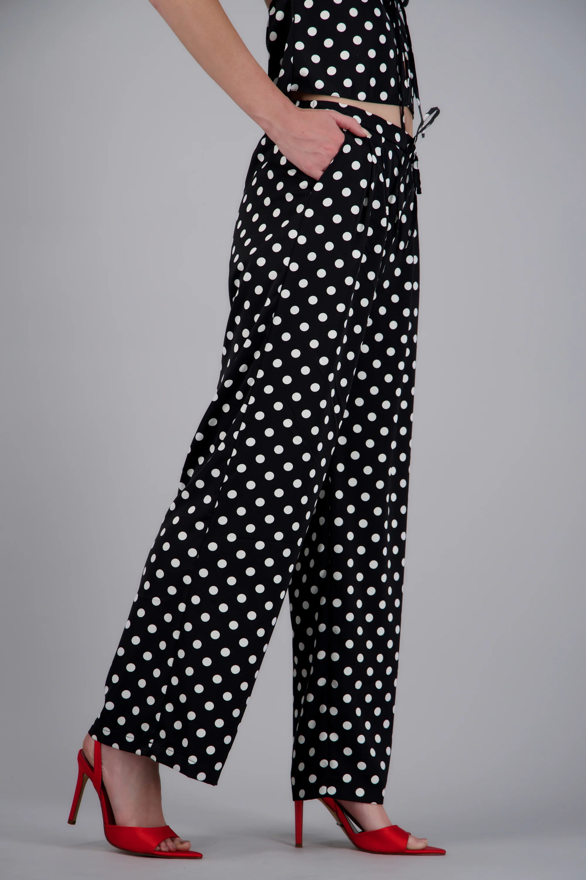 Pantalon wide leg polka dots - Image 3