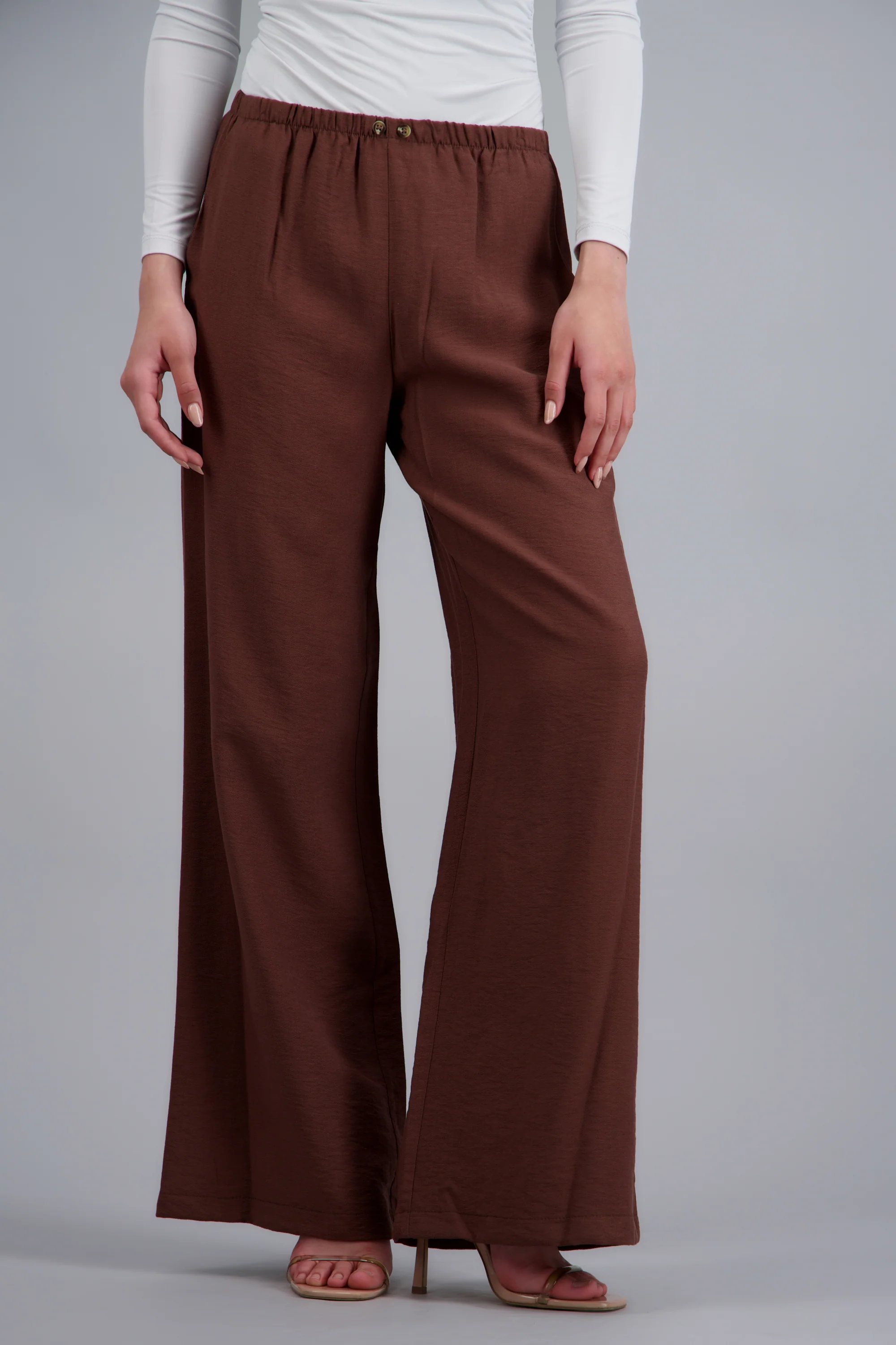 Pantalon wide leg pretina elastica - Image 2