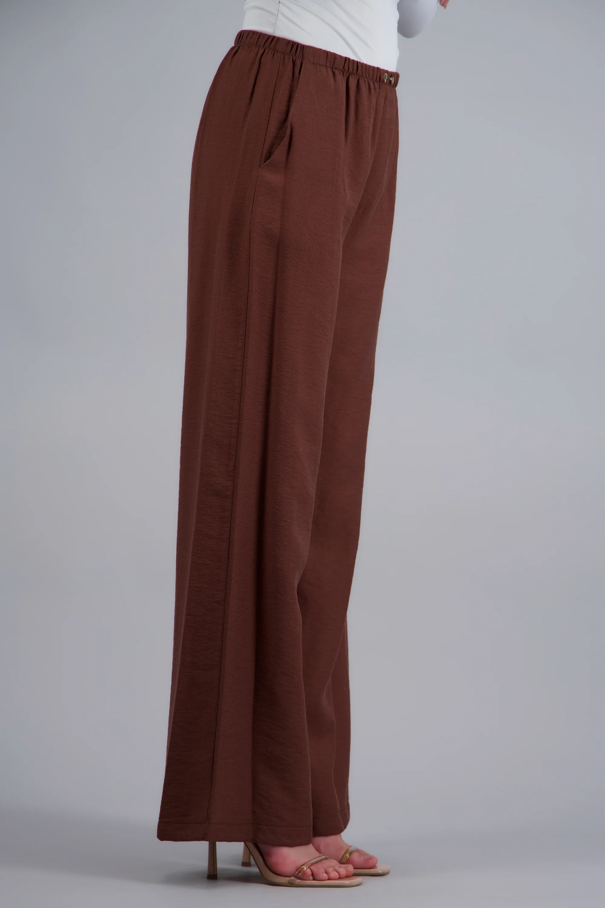 Pantalon wide leg pretina elastica - Image 3