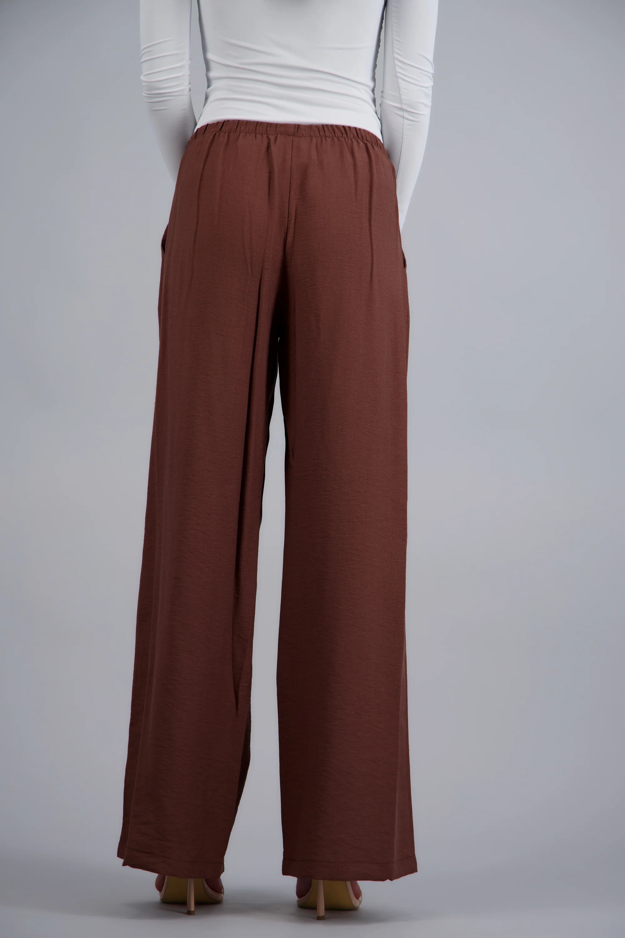 Pantalon wide leg pretina elastica - Image 4