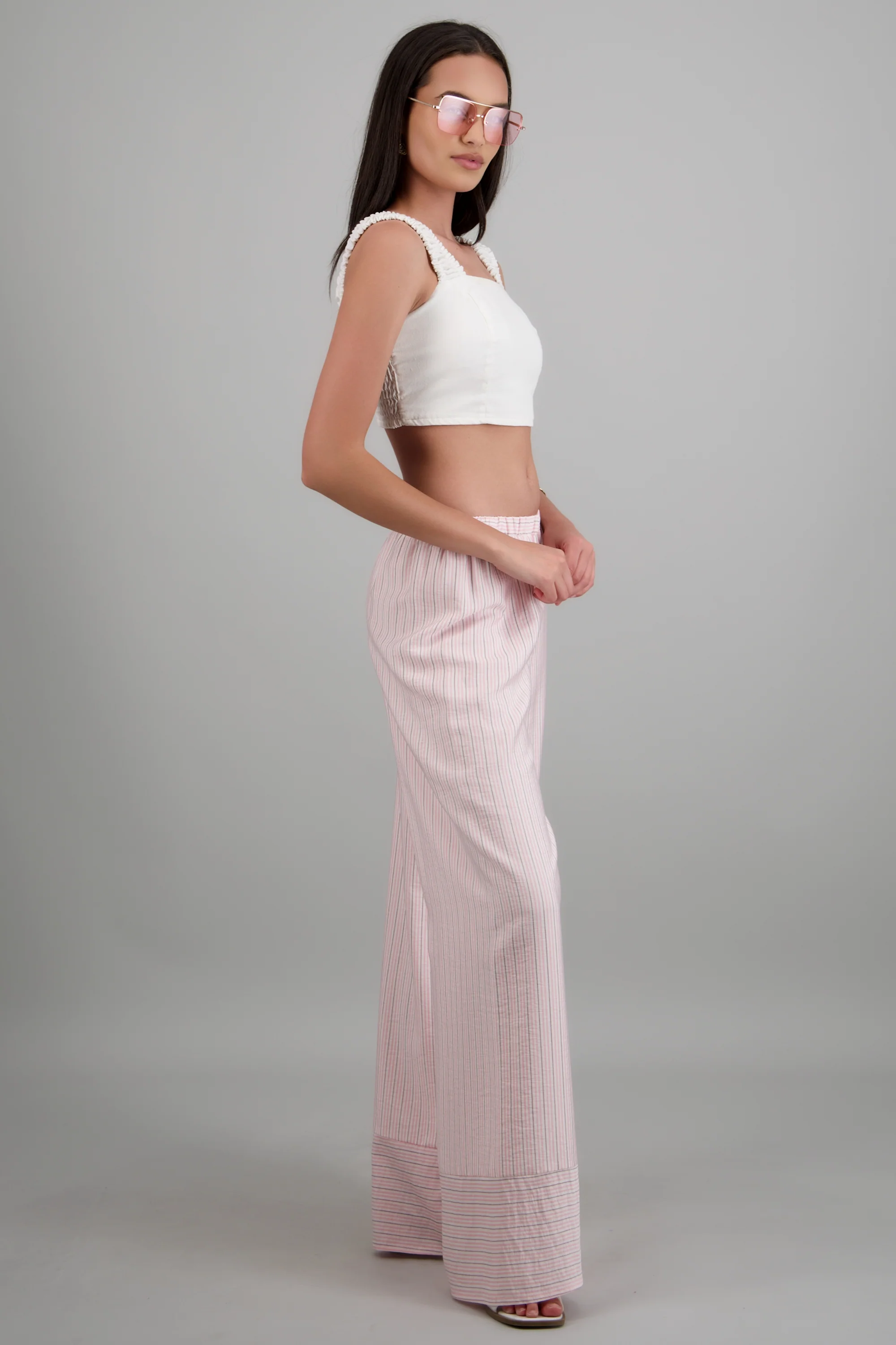 Pantalon wide leg rayas - Image 2