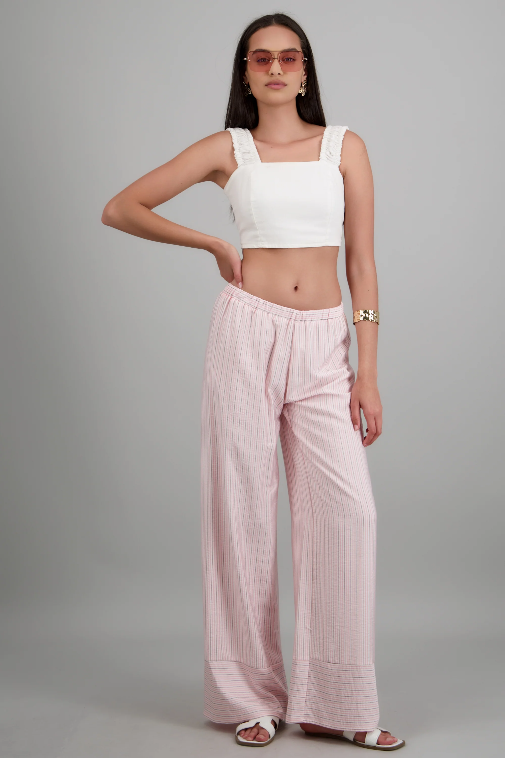 Pantalon wide leg rayas - Image 3