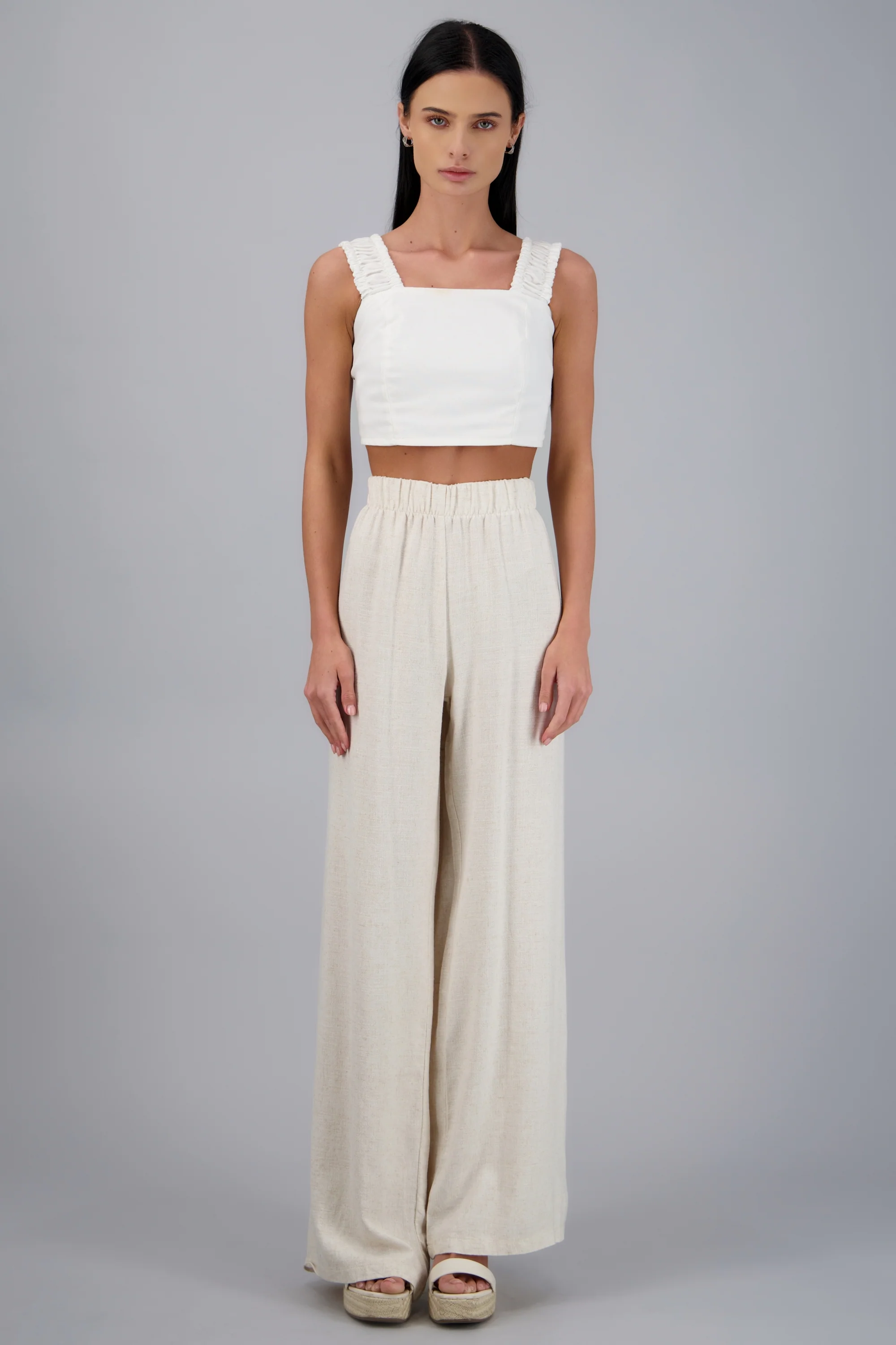 Pantalón wide leg resorte