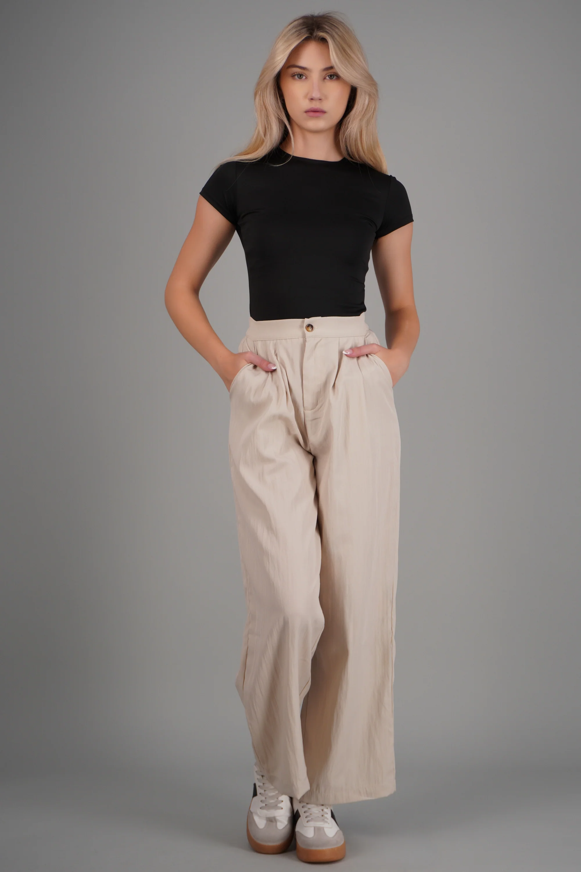 Pantalón wide leg rompevientos - Image 2