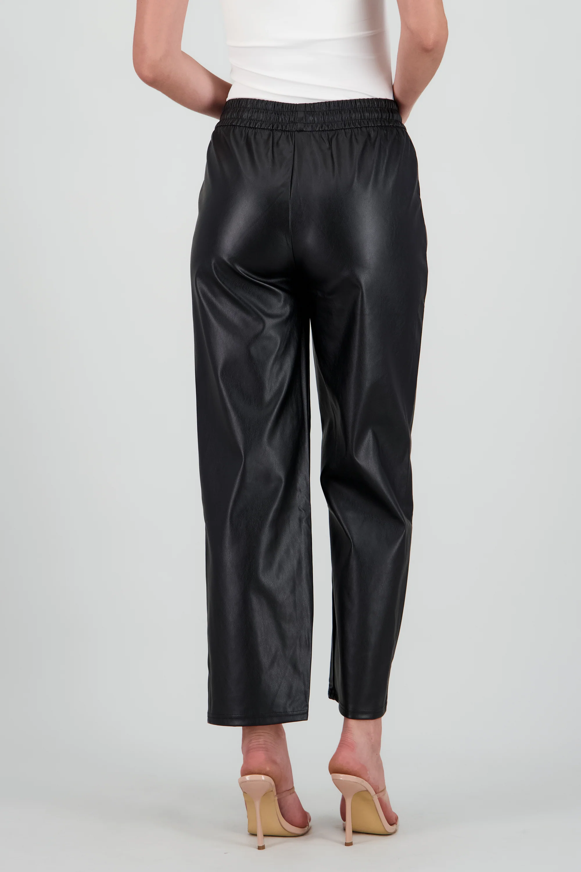 Pantalones de Pu corte recto - Image 4