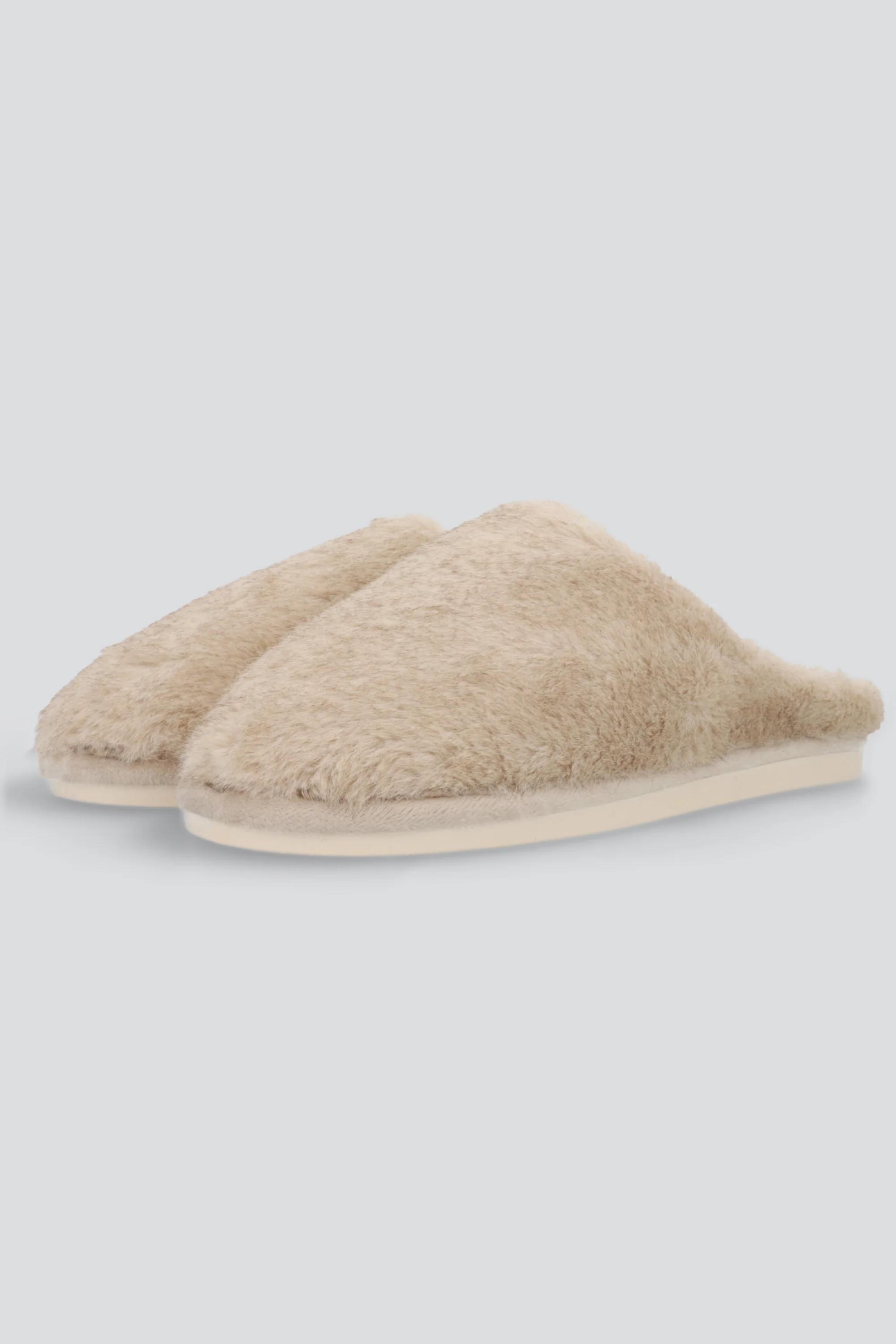 Pantufla mula fluffy pelo