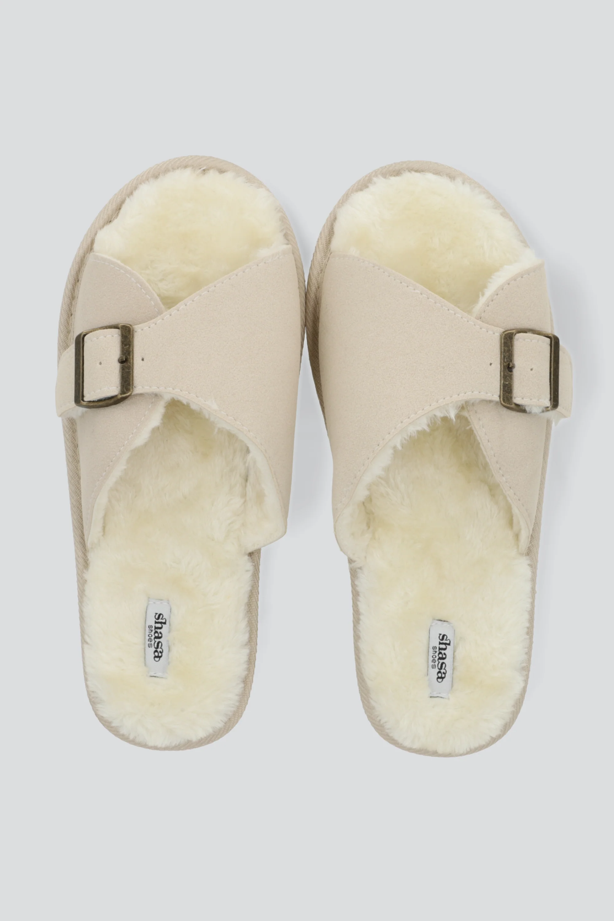 Pantufla tira ancha hebilla forro peluche - Image 2