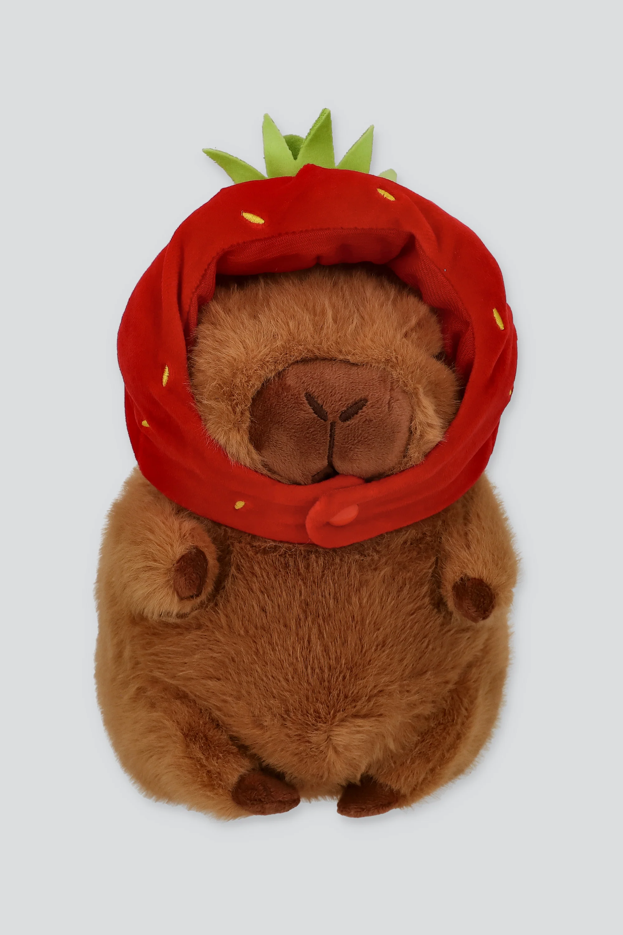 Peluche capibara gorro fresa - Image 4