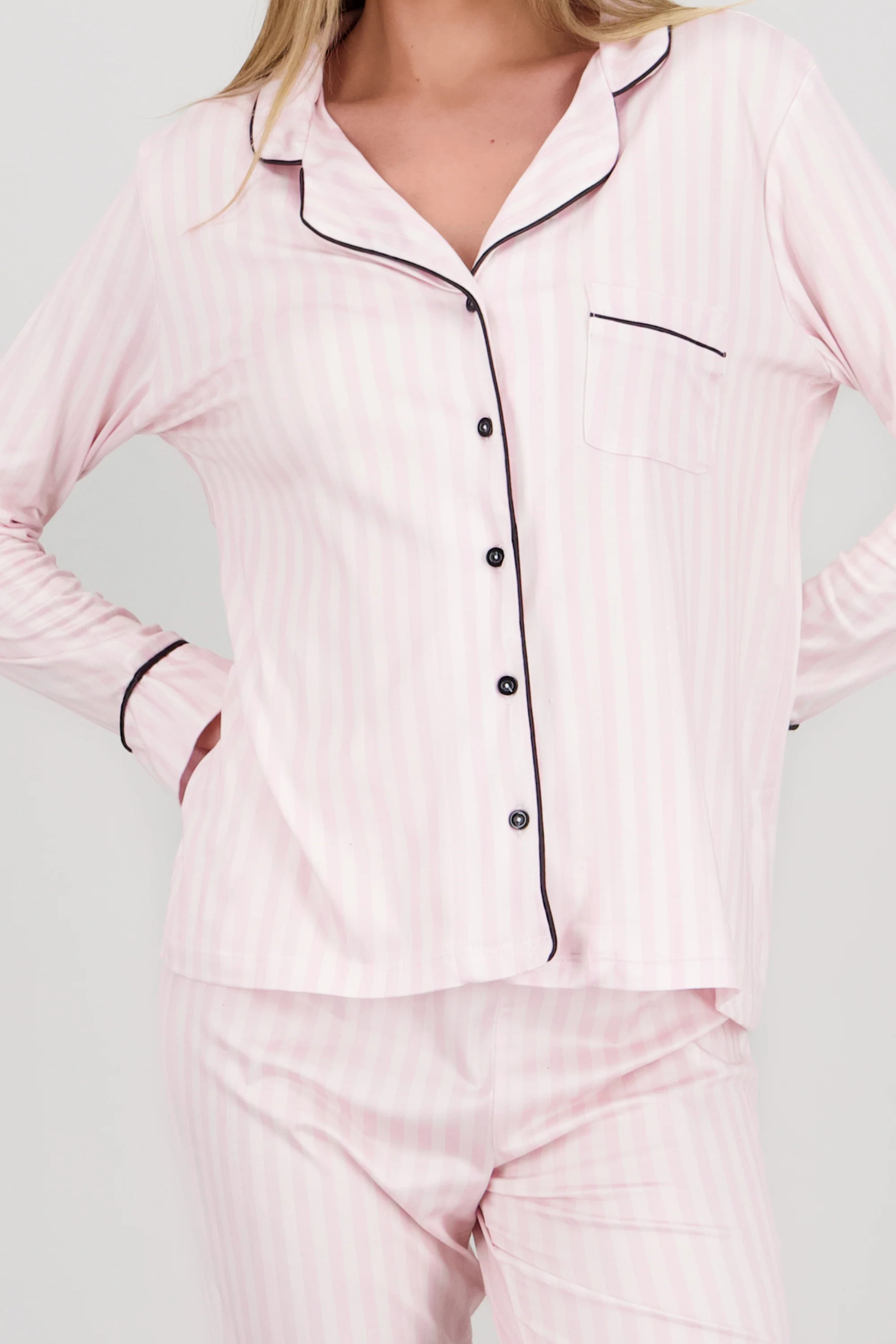 Pijama camisera rayas suave - Image 5