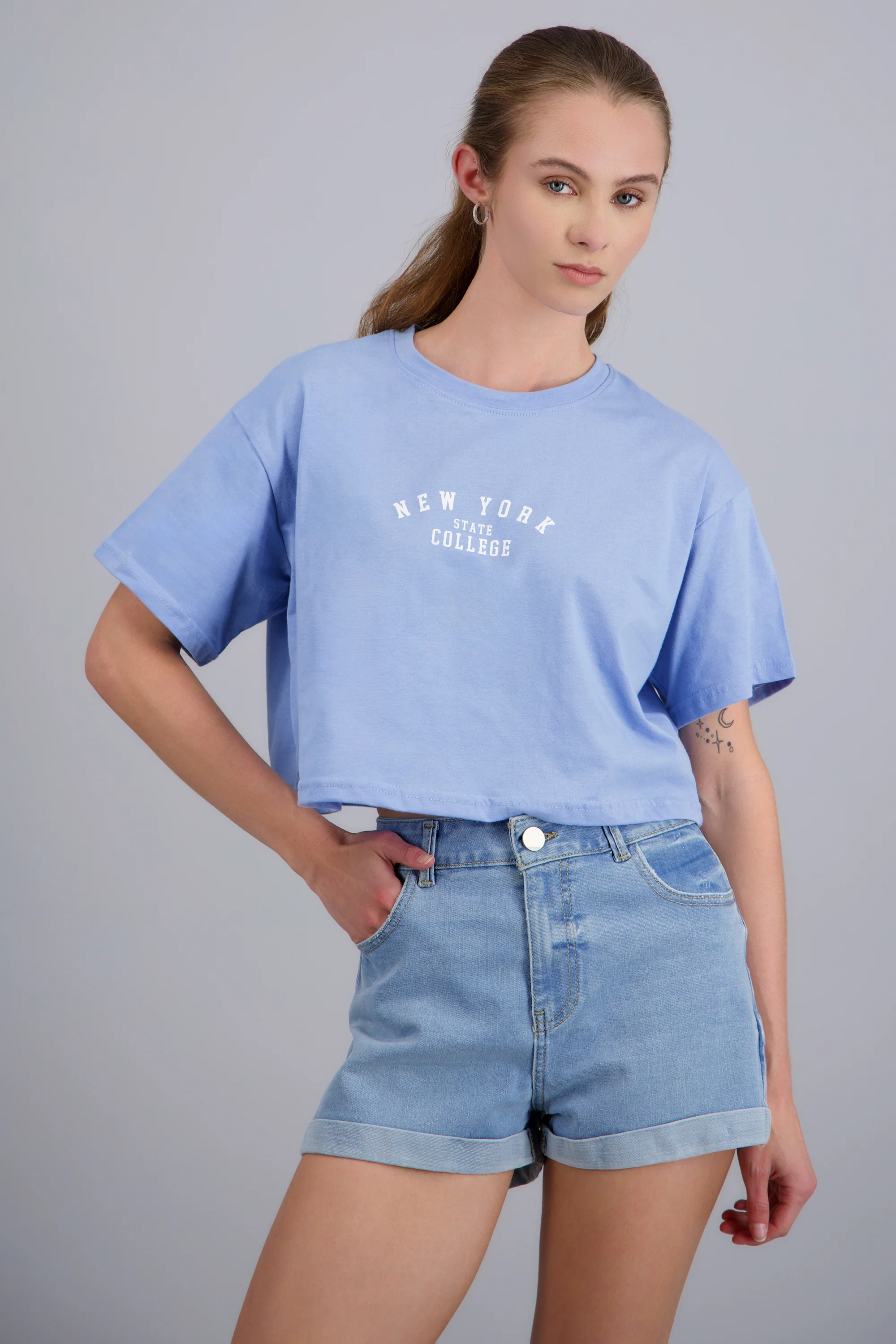 Playera boxy estampado new york