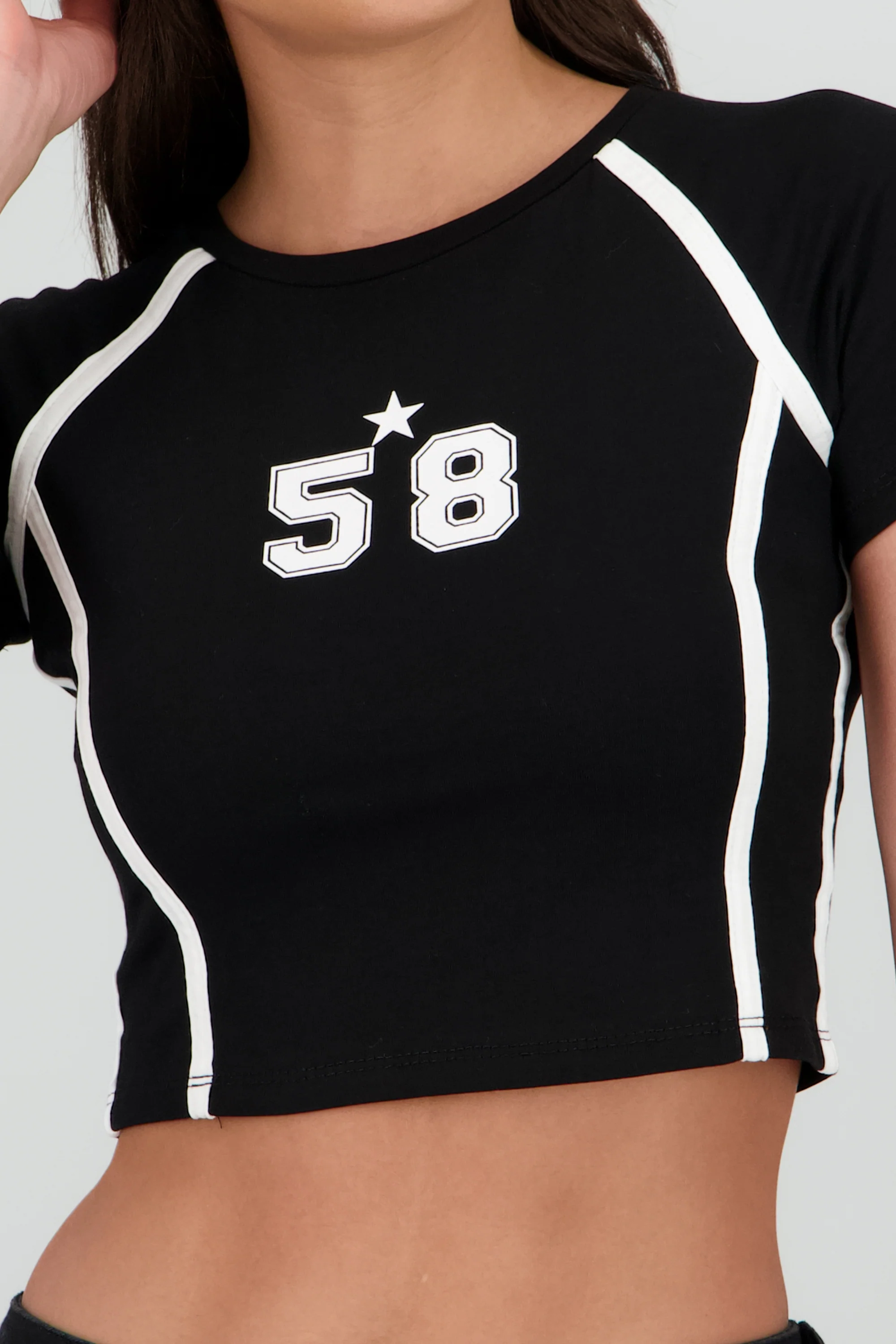 Playera contraste estampado - Image 5