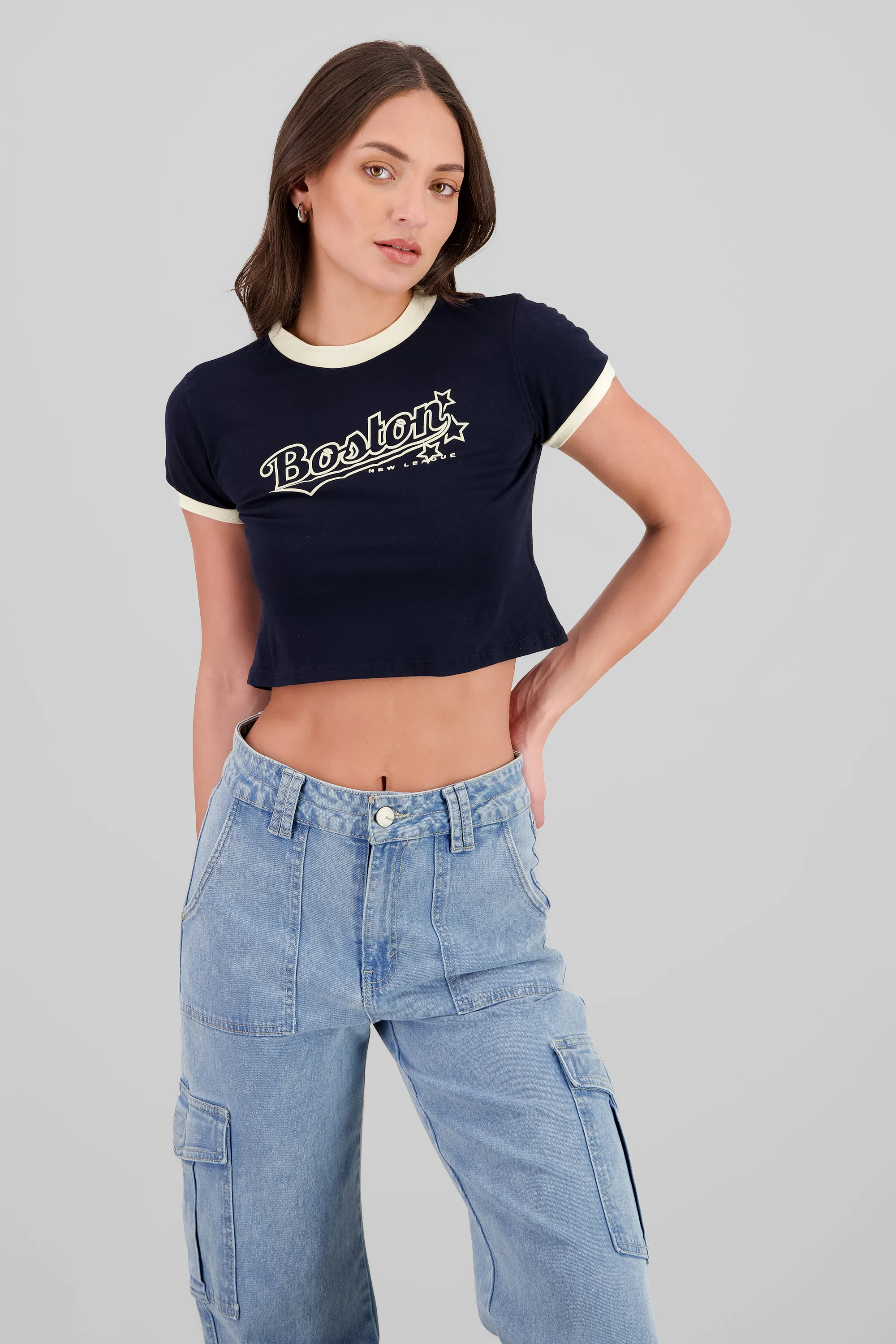 Playera contrastes boston