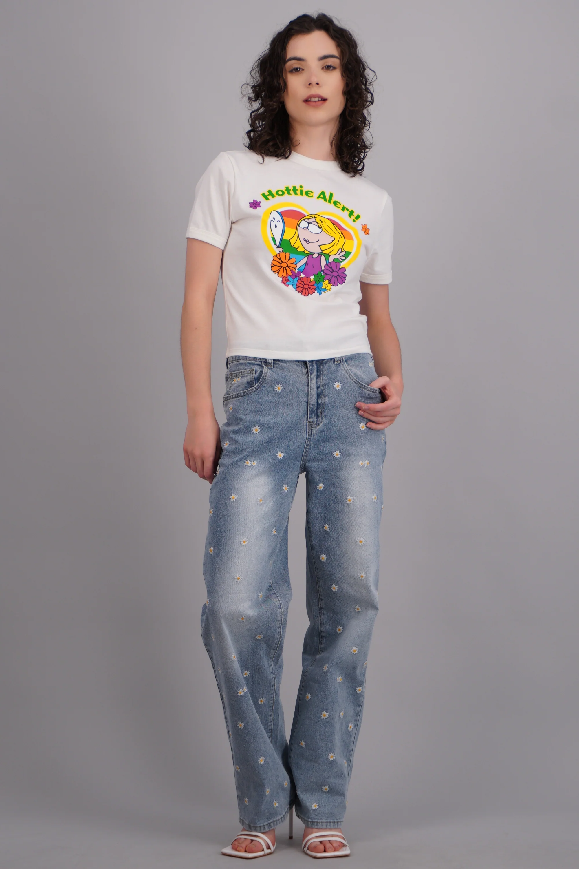 Playera crop lizzie Hottie Alert