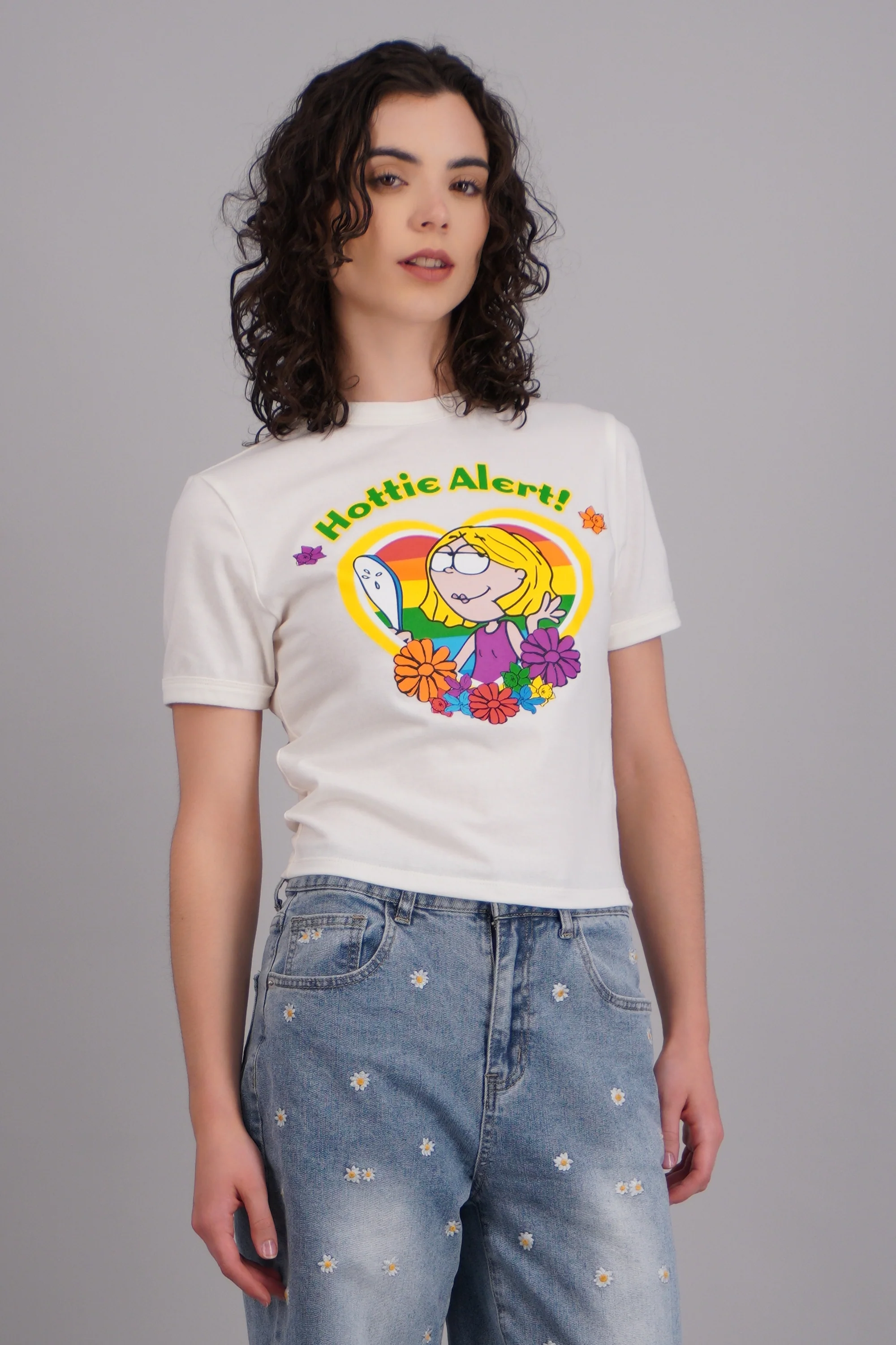 Playera crop lizzie Hottie Alert - Image 2