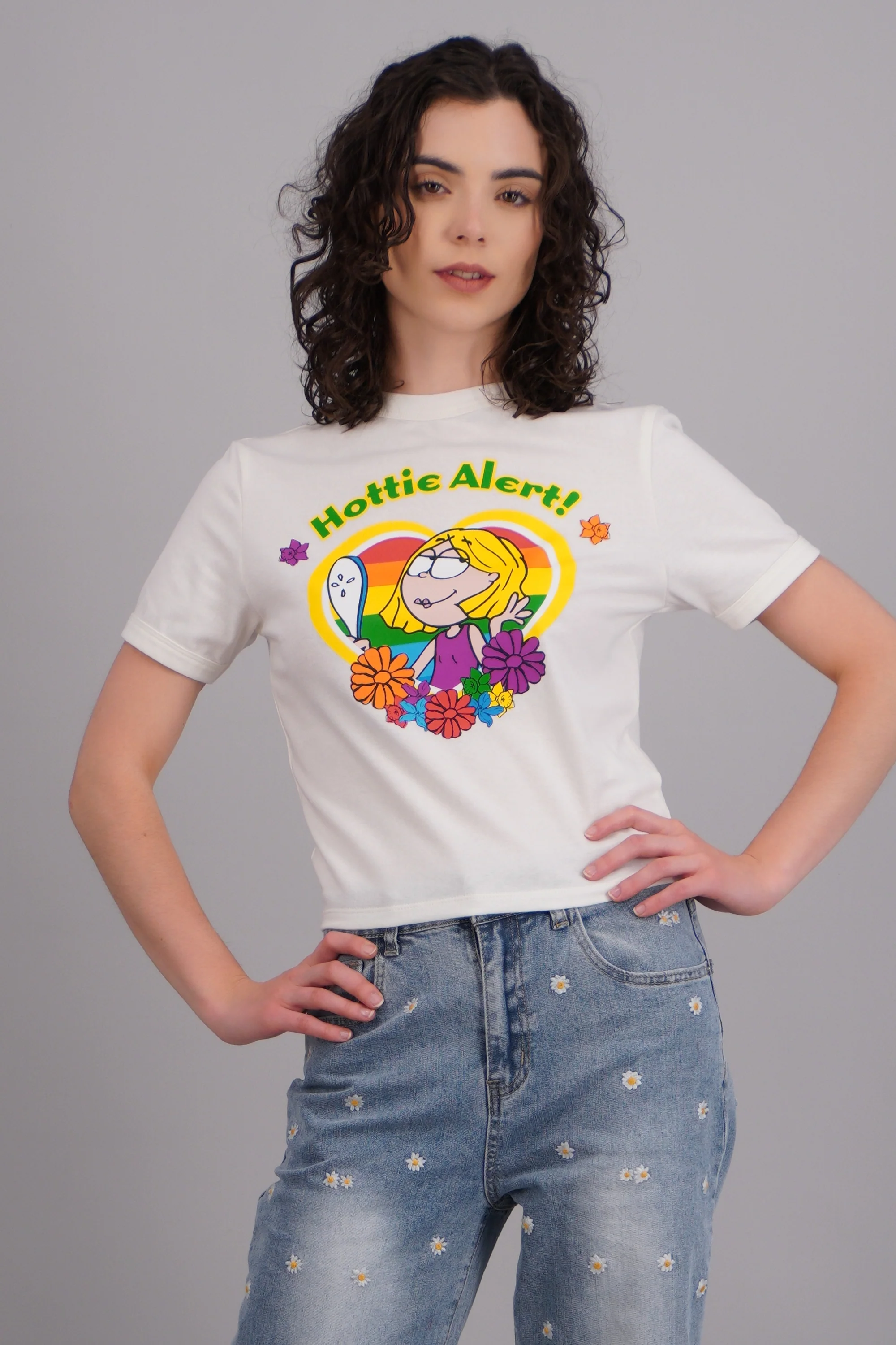 Playera crop lizzie Hottie Alert - Image 3