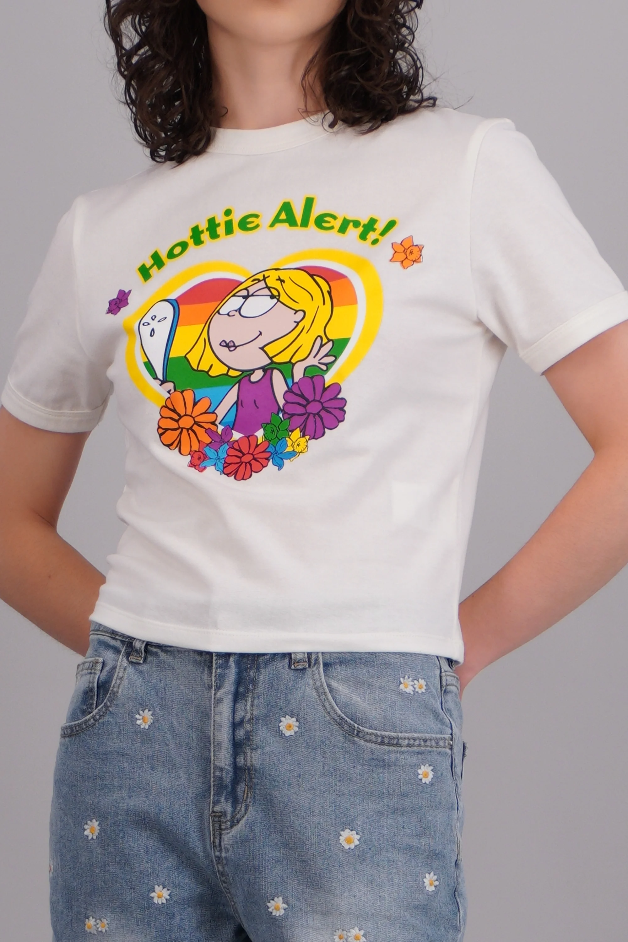 Playera crop lizzie Hottie Alert - Image 5