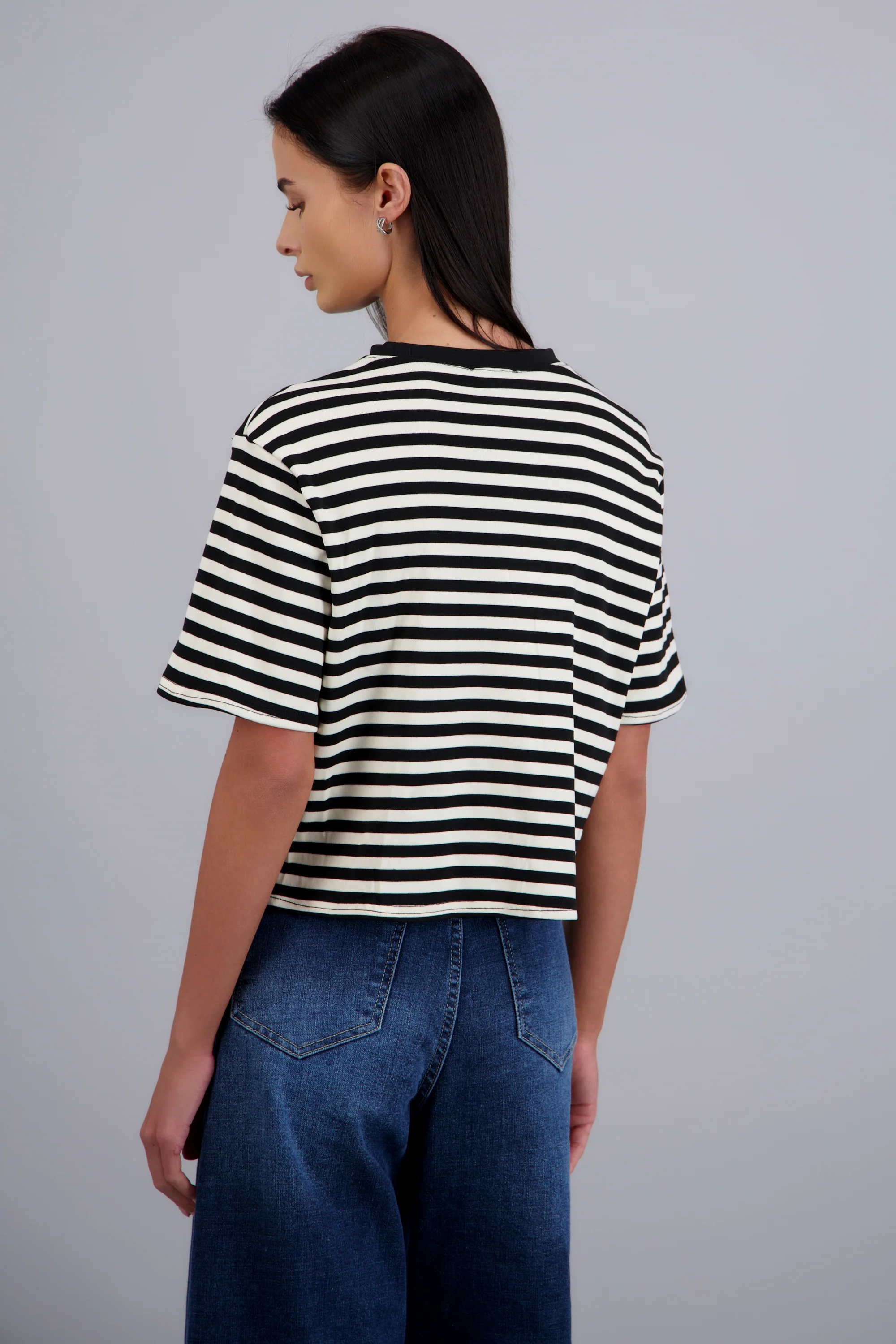 Playera de rayas boxy - Image 4