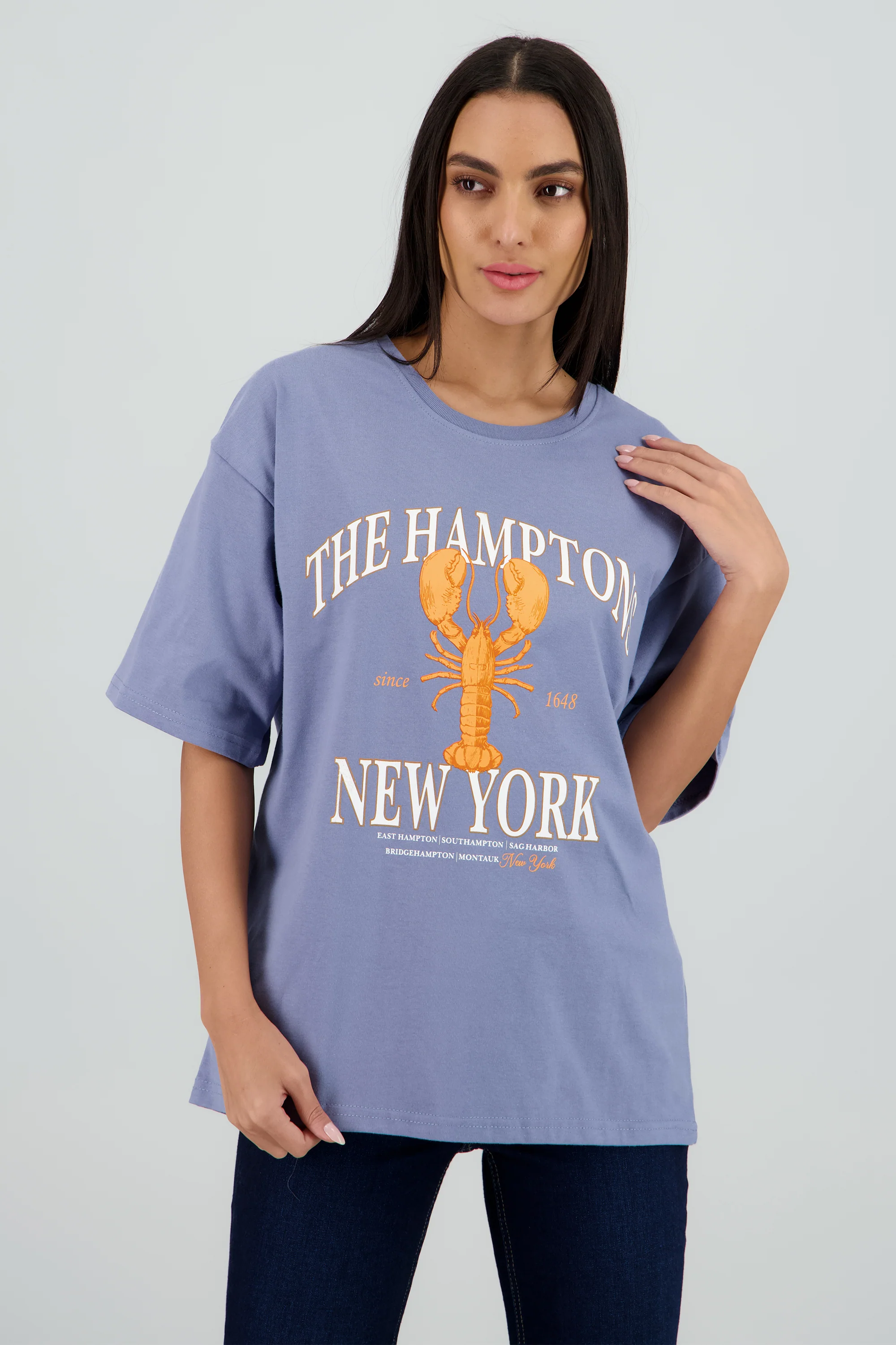 Playera estampado langosta new york