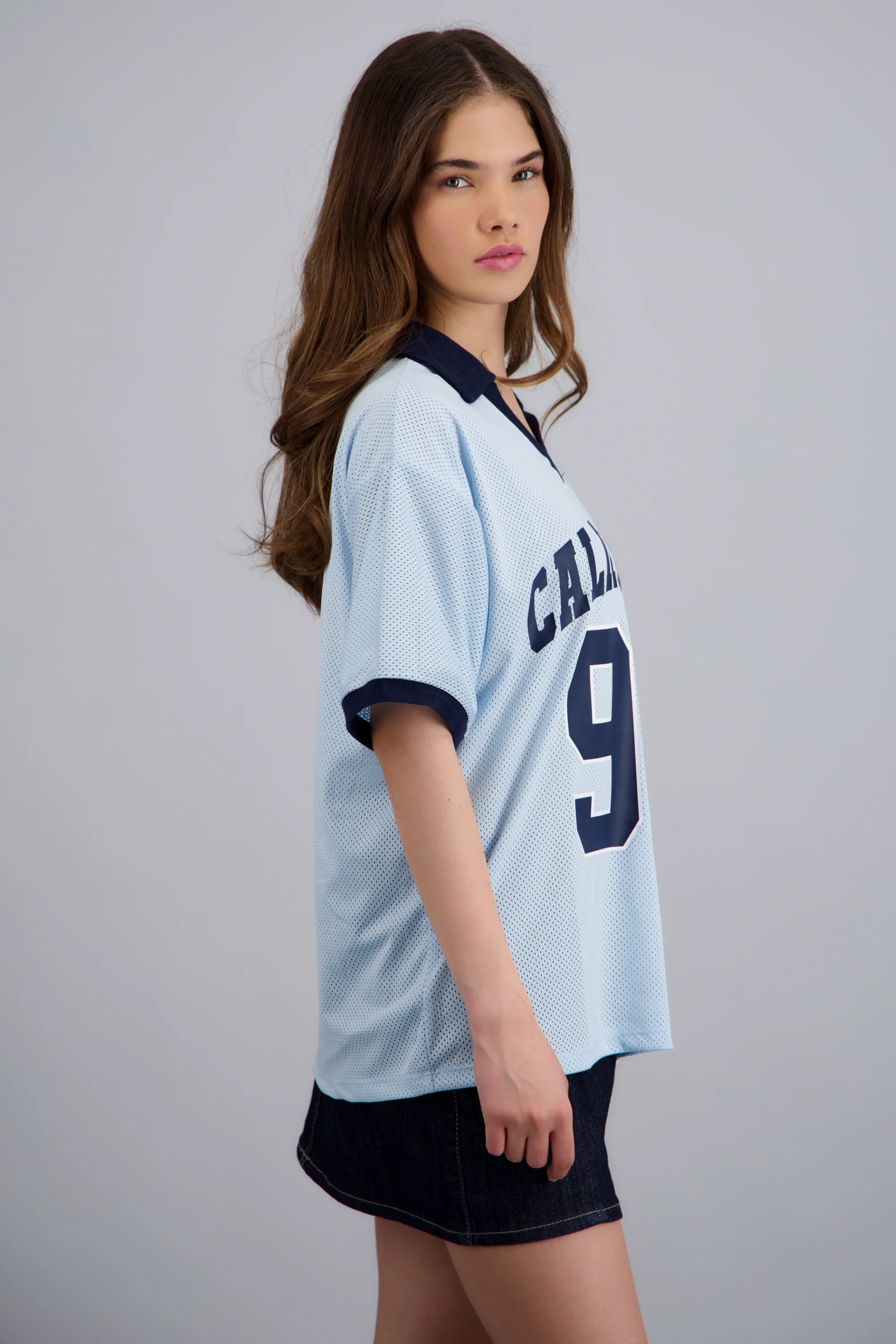 Playera jersey estampado con cuello polo - Image 2